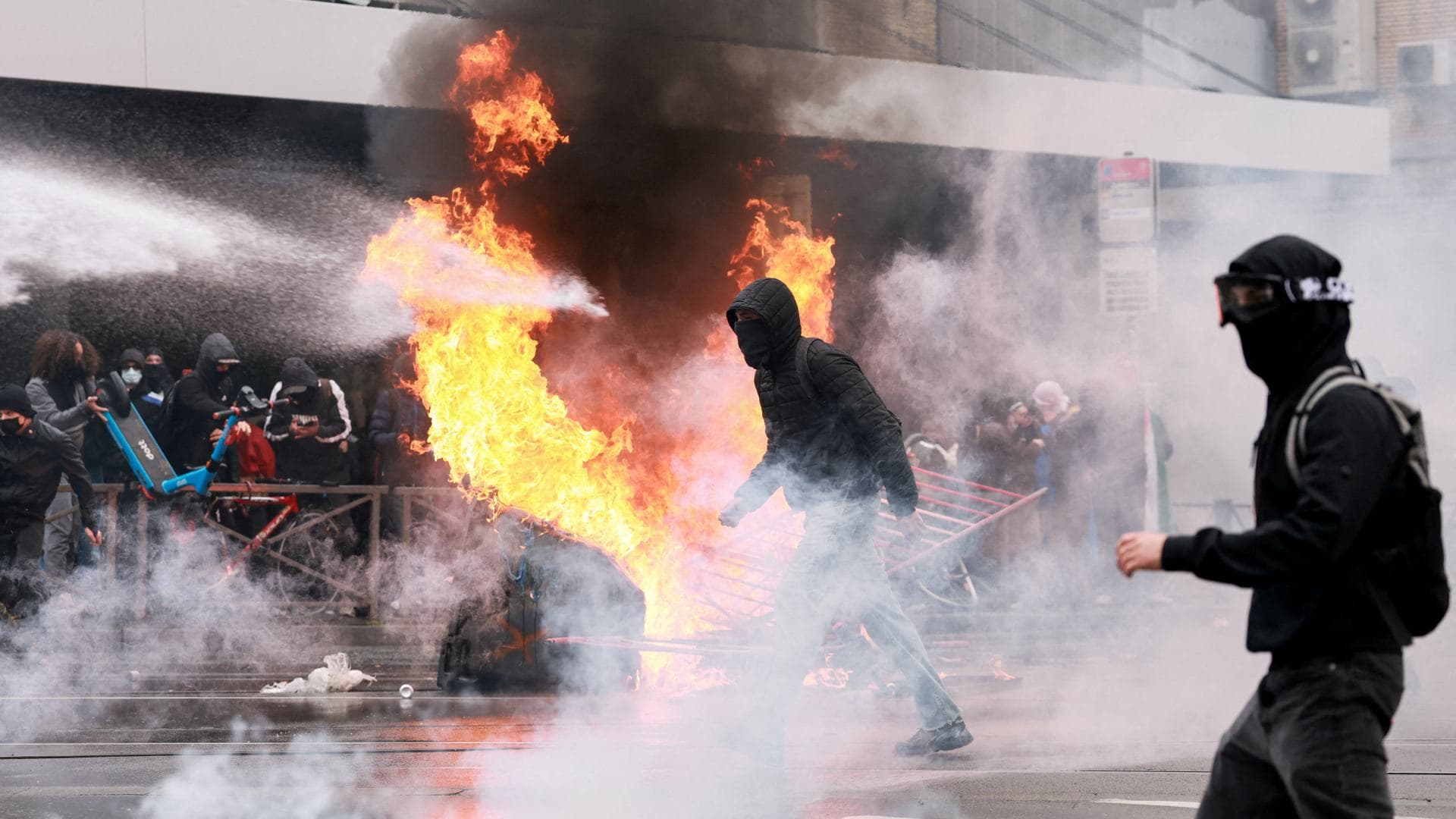 Manifestación contra medidas de austeridad y recortes presupuestarios en Bruselas, Bélgica. Foto: Reuters