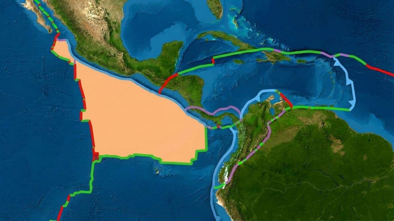 Mapa de la Placa de Cocos