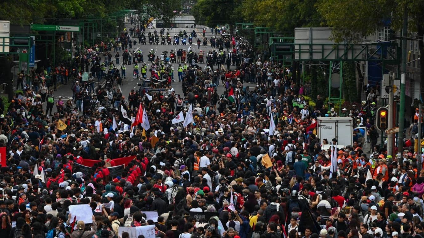 Marcha en la Ciudad de México.