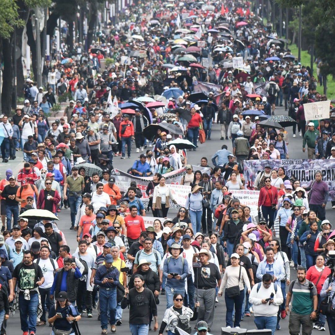 Marcha de la CNTE al estadio Ciudad de México el 11 de Junio 2026
