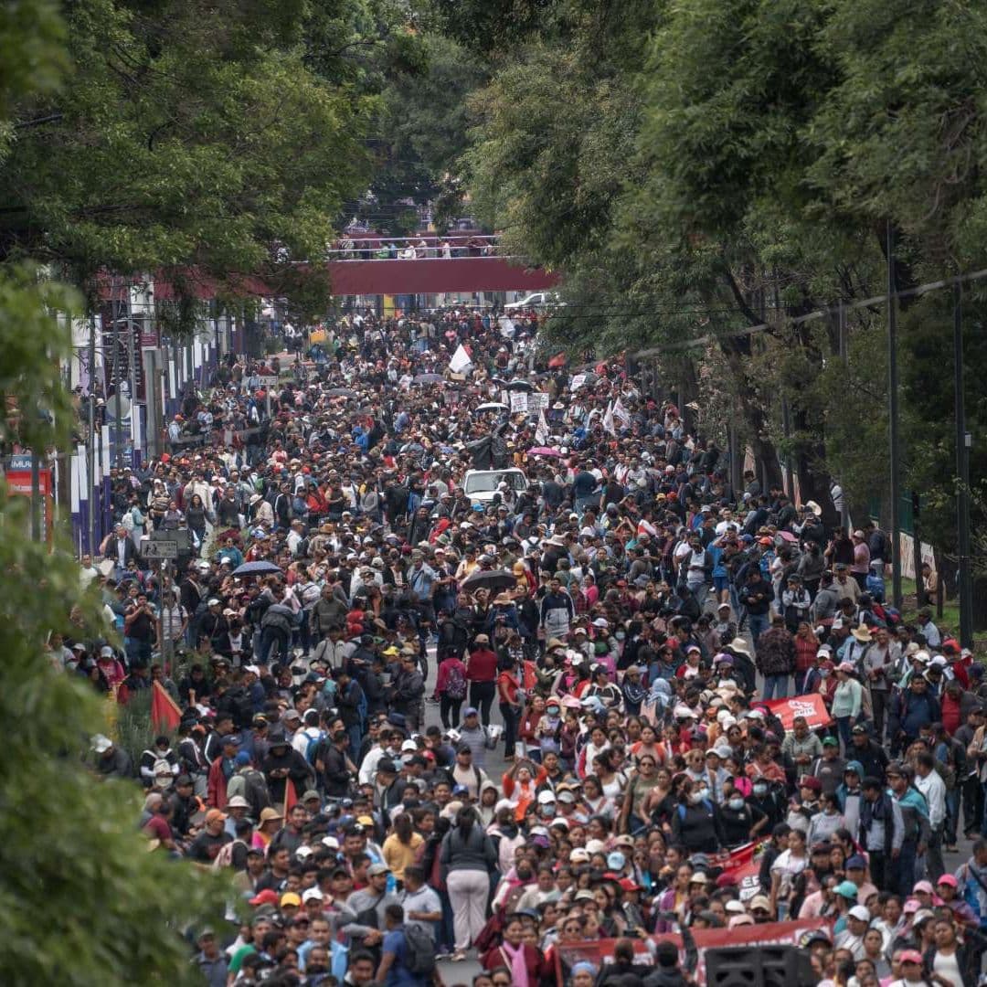 Marcha de la CNTE en Ciudad de México en junio 2026. Foto: Cuartoscuro
