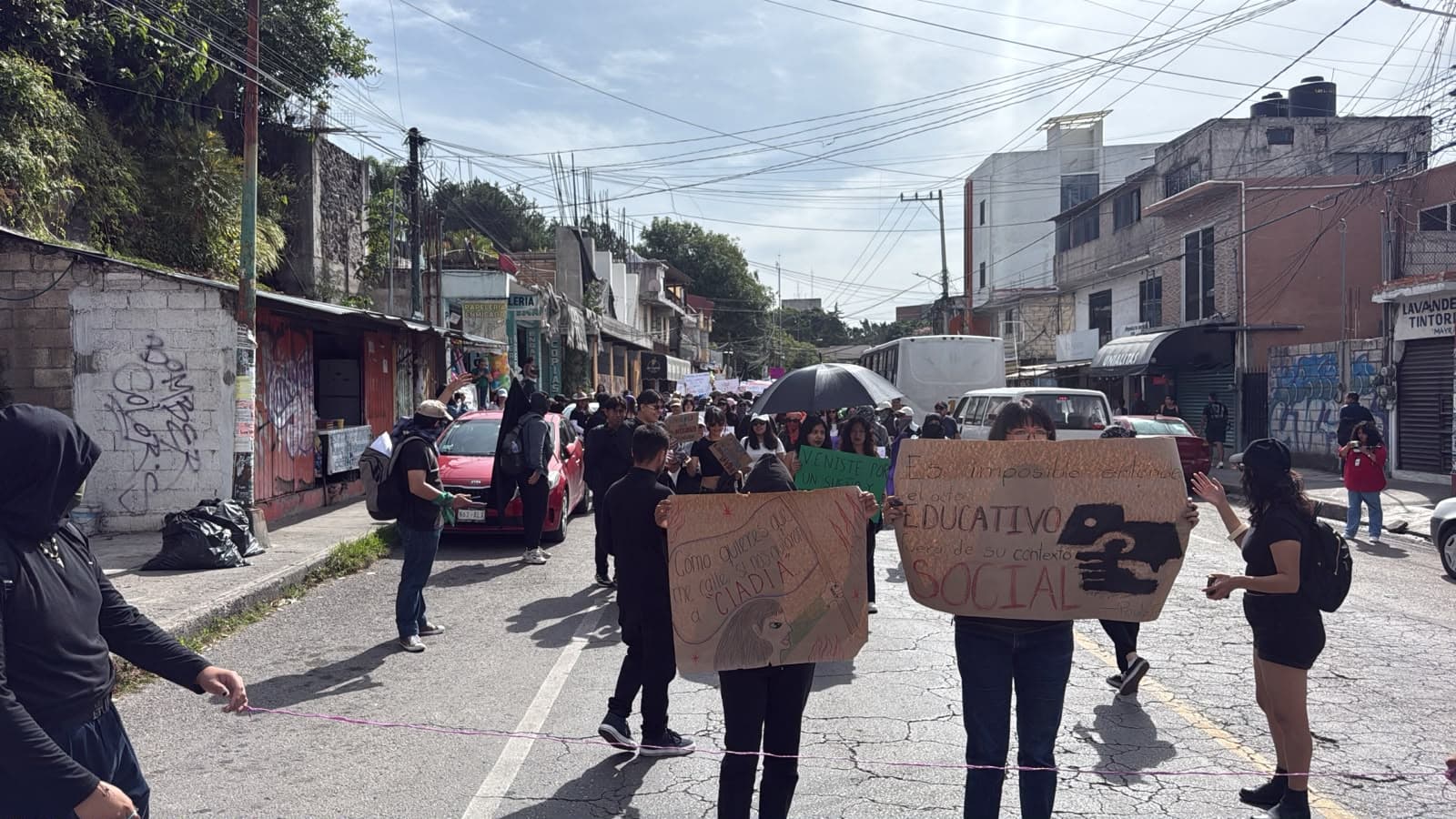 Marcha en Cuernavaca por el asesinato de Claudia Tacoronte