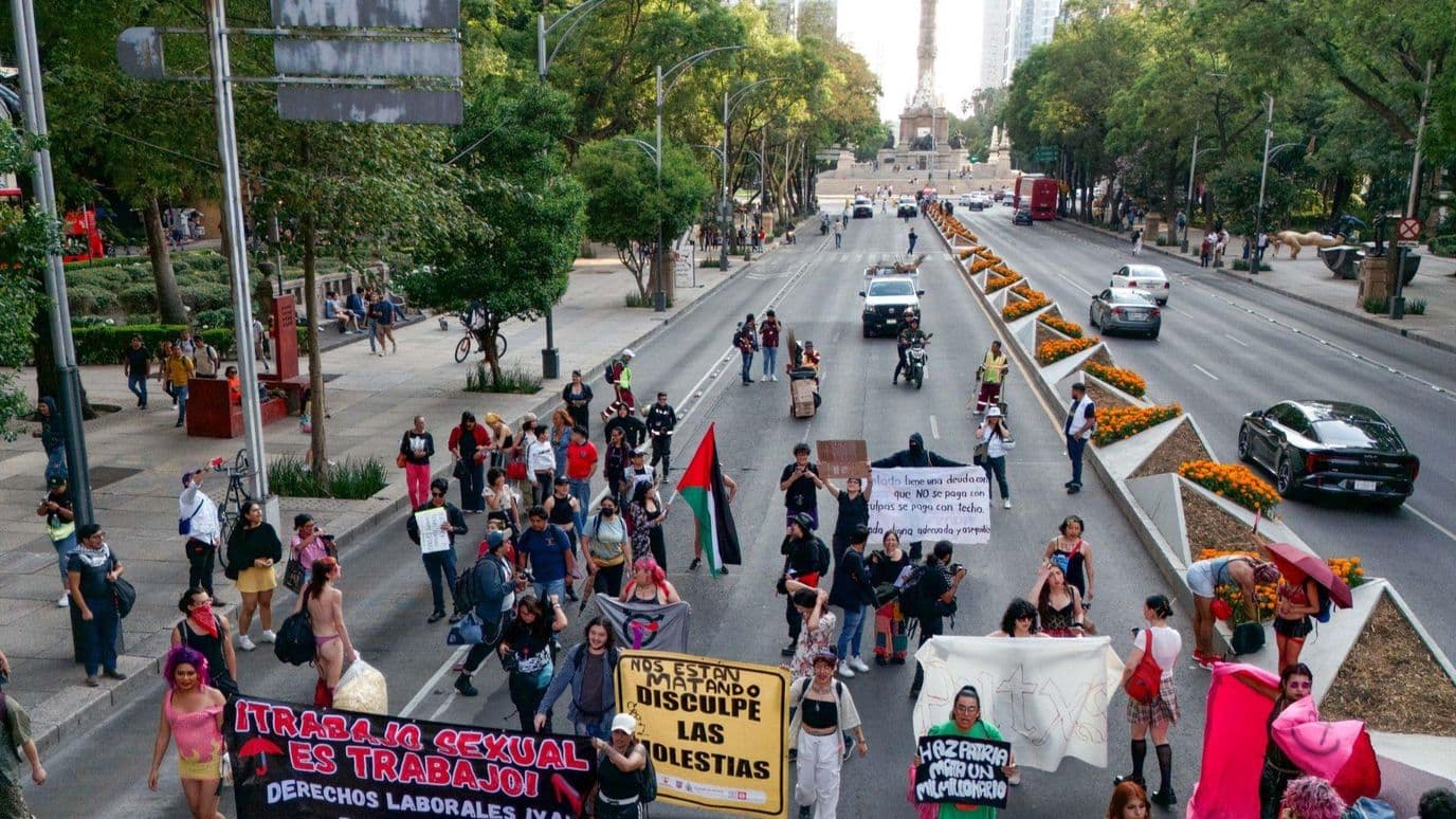 Protesta de trabajadoras sexuales en CDMX