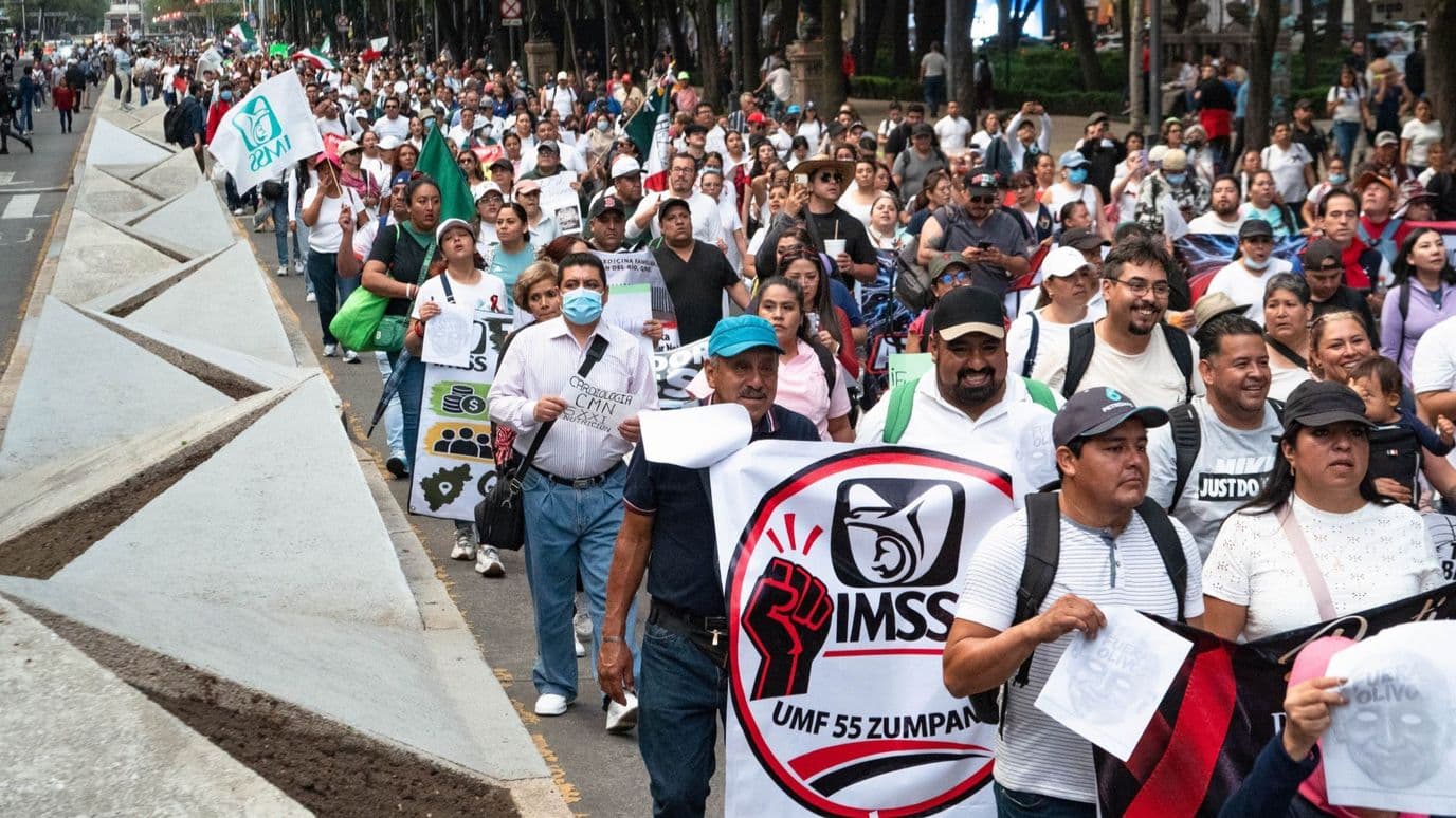 Los trabajadores del IMSS marcharán por principales calles de CDMX