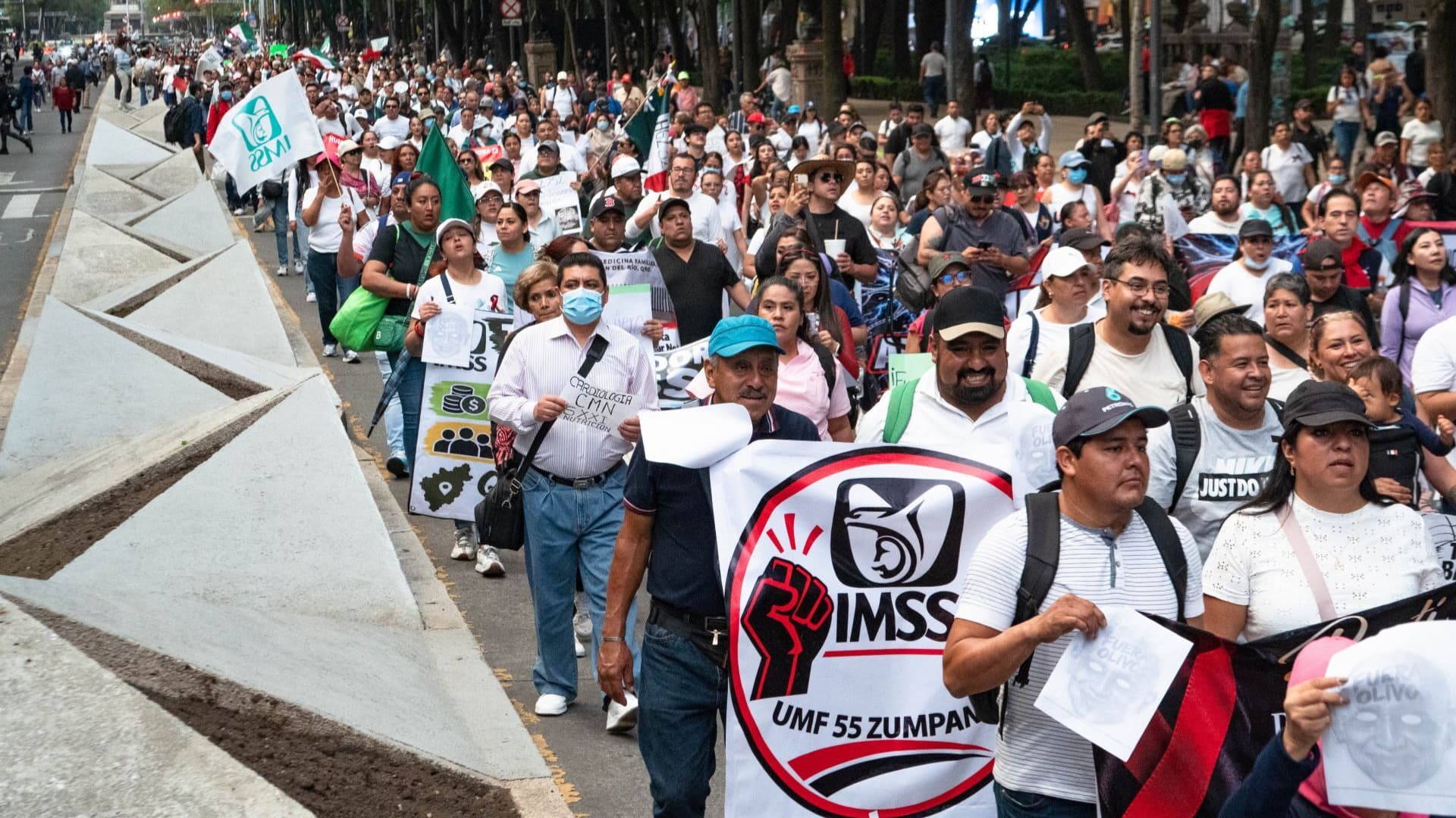 Los trabajadores del IMSS marcharán por principales calles de CDMX