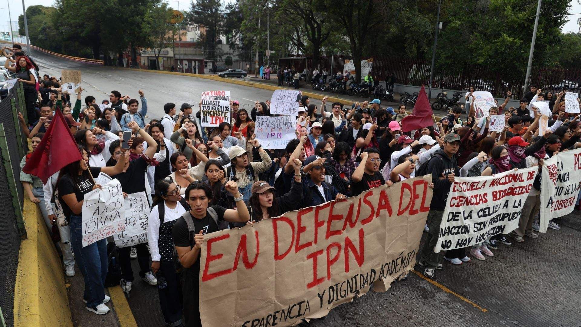 Protesta de alumnos del IPN