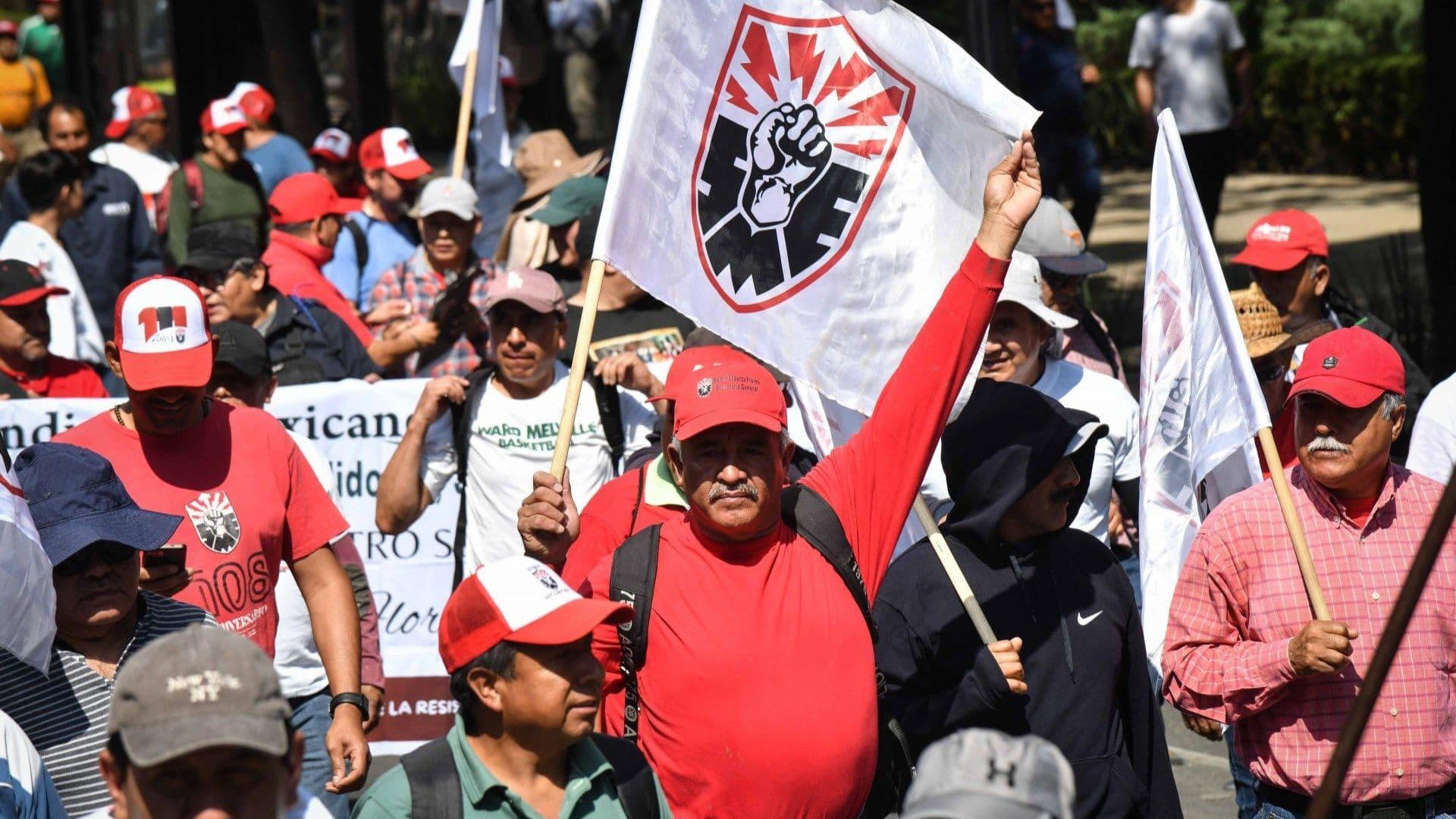 Protesta de integrantes del SME