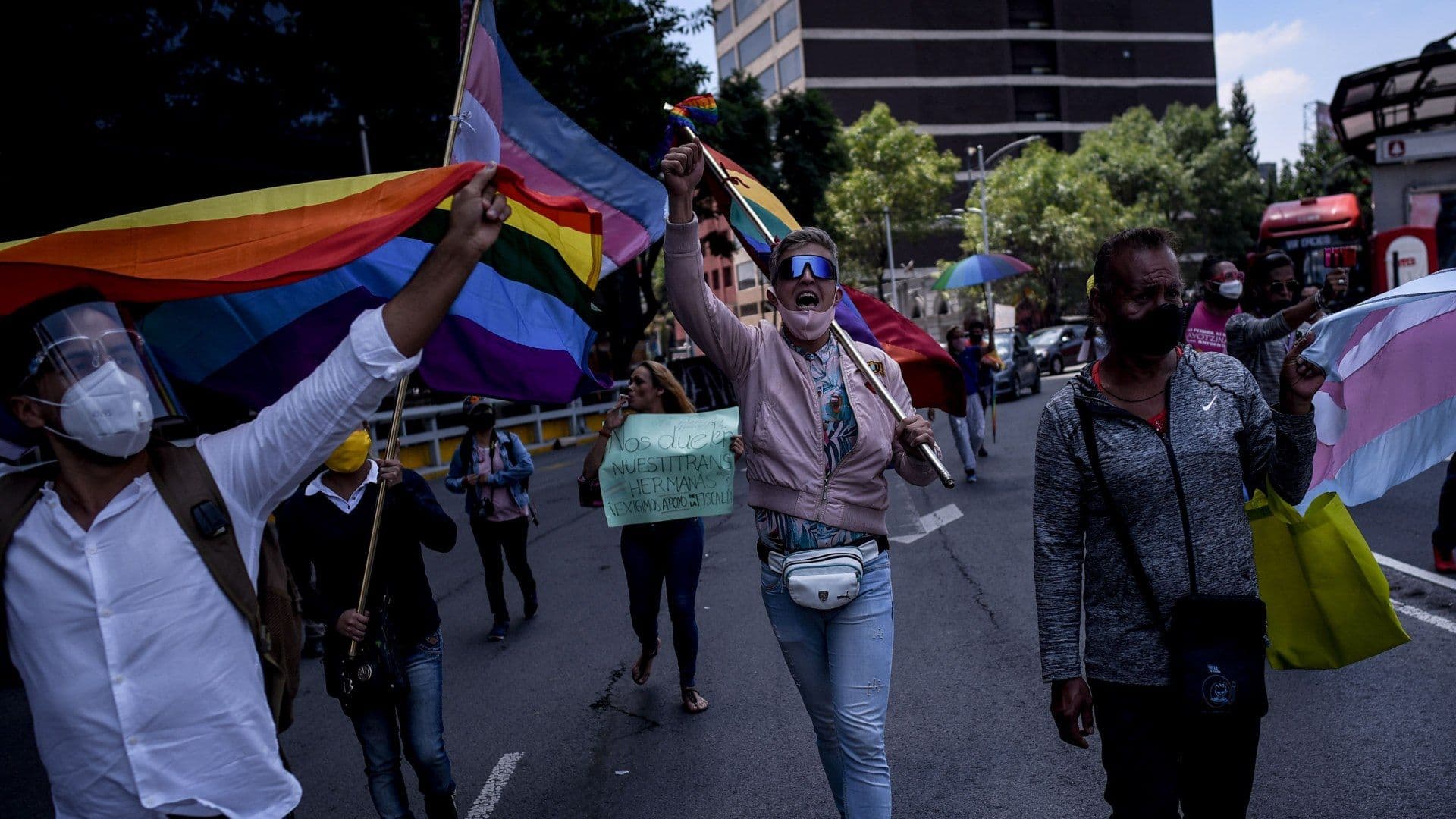 Protesta en CDMX por asesinatos de personas homosexuales y transexuales, en septiembre 2020. Foto: Cuartoscuro | Archivo