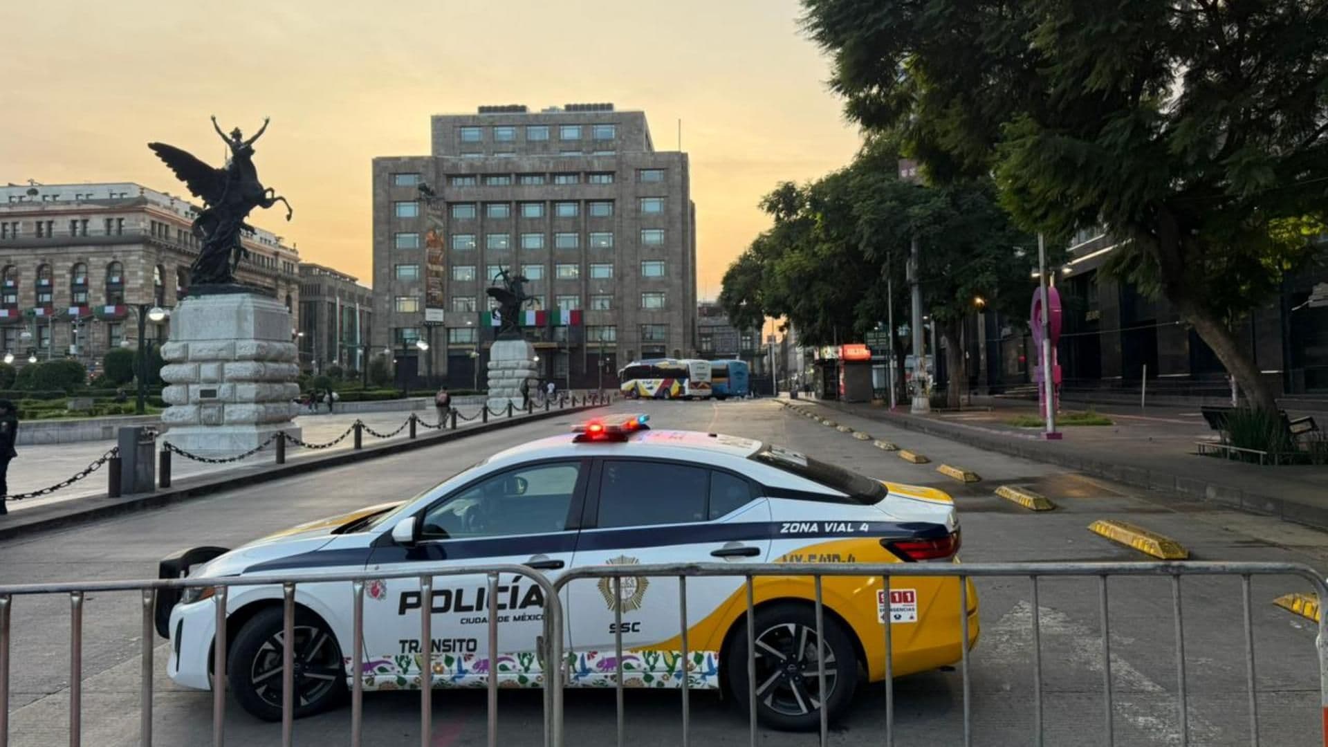 Operativo de vialidad ante protesta en la Ciudad de México. Foto: N+