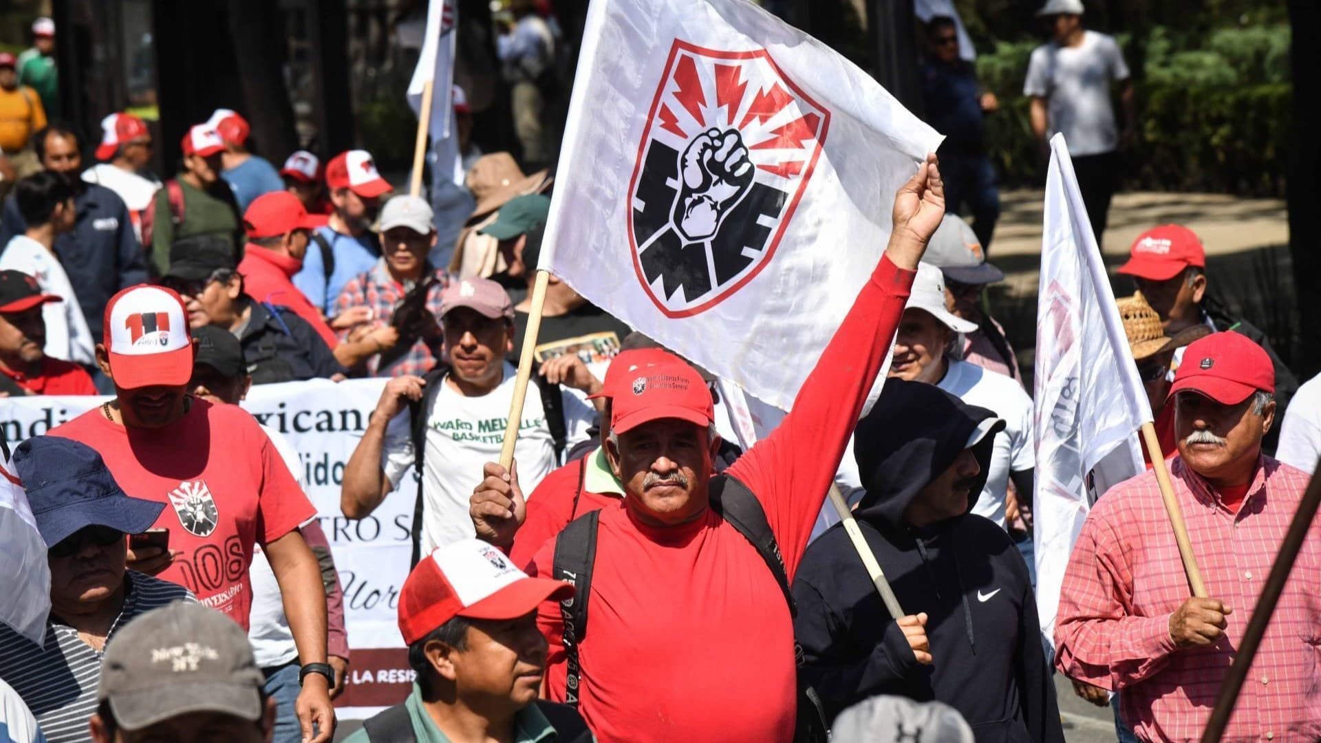 Protesta del Sindicato Mexicano de Electricistas (SME)