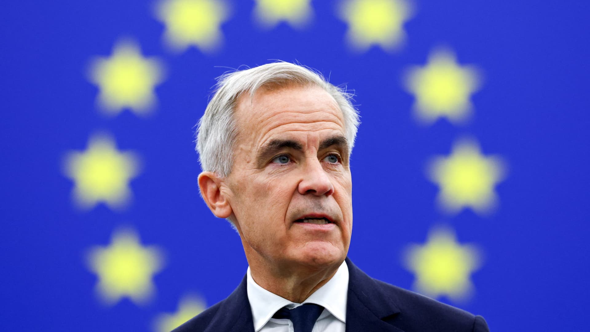 Mark Carney, primer ministro de Canadá, ofrece un discurso ante el Parlamento Europeo