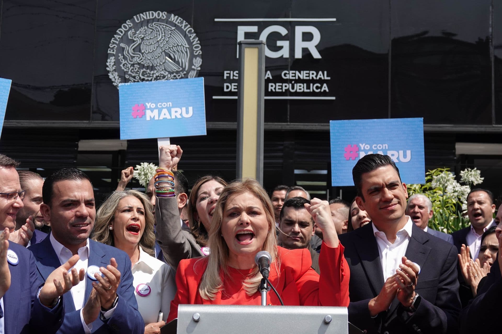 Maru Campos, gobernadora de Chihuahua, en la FGR