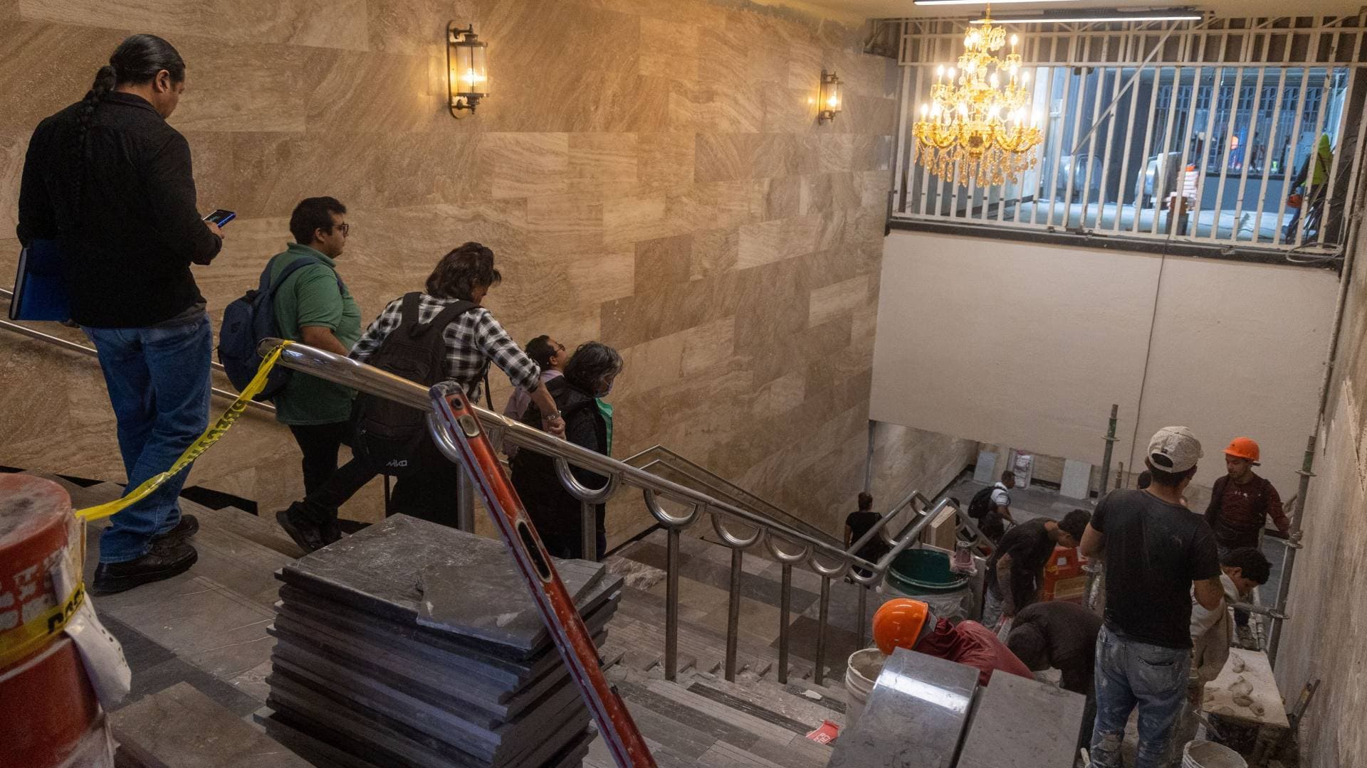 Obras en la estación Hidalgo de la Línea 2 del Metro CDMX el 28 de mayo 2026. Foto: Cuartoscuro