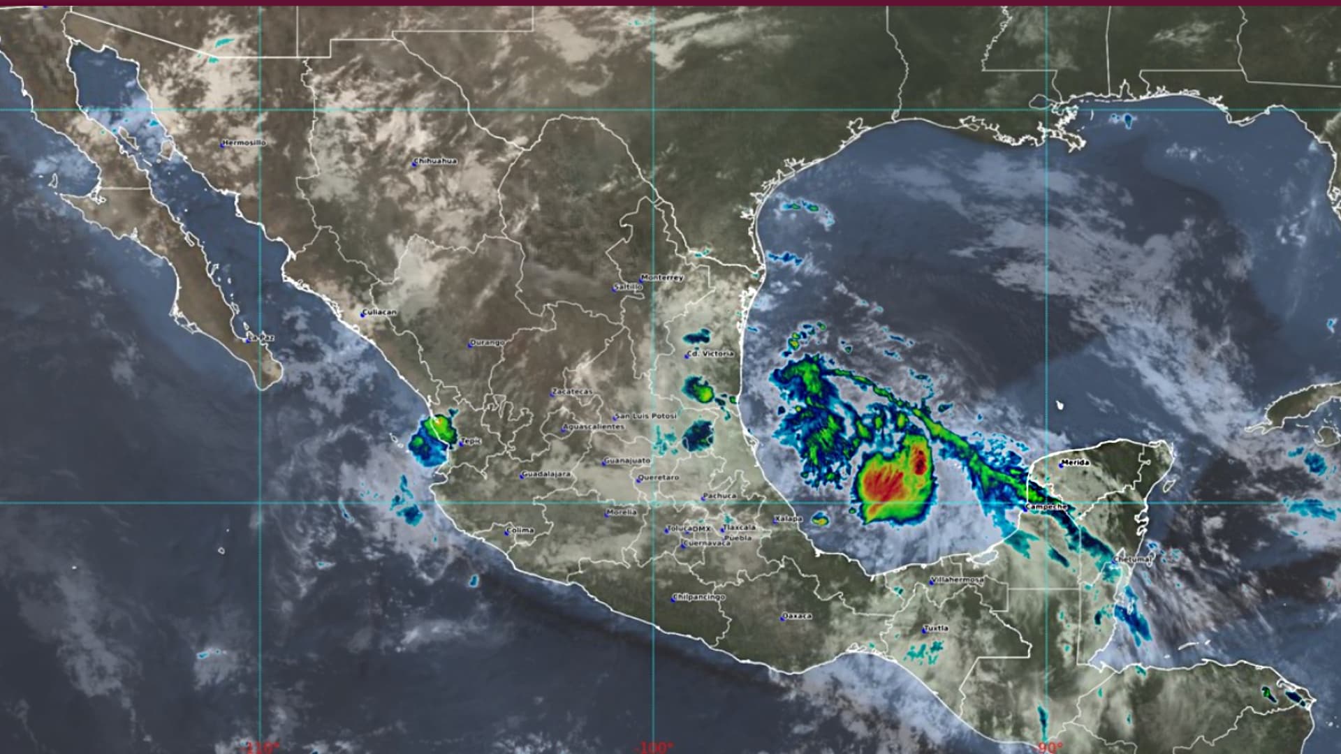 Zona de Baja Presión Provocará Fuertes Lluvias Hoy en México. Foto: Conagua