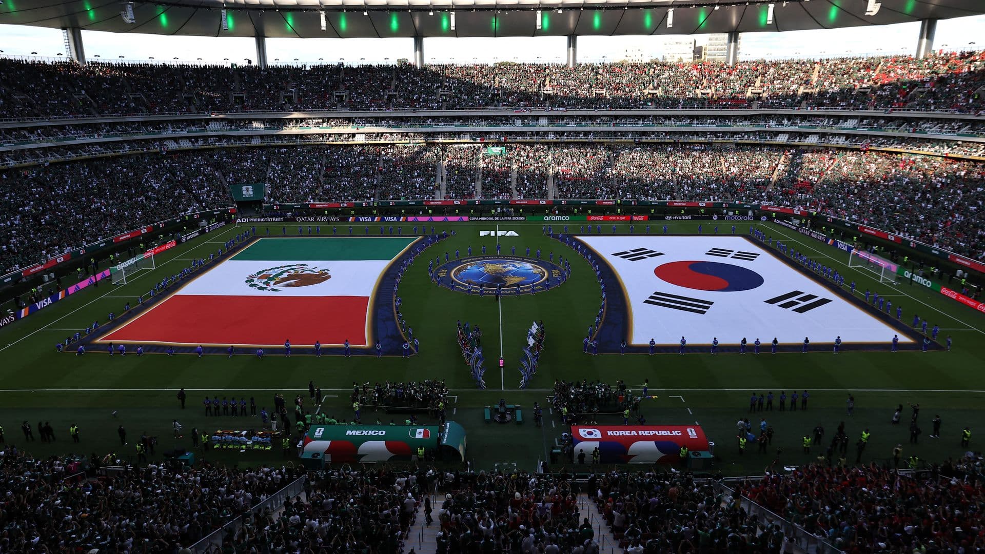 Partido México vs Corea del Sur en el estadio sede Guadalajara del Mundial 2026