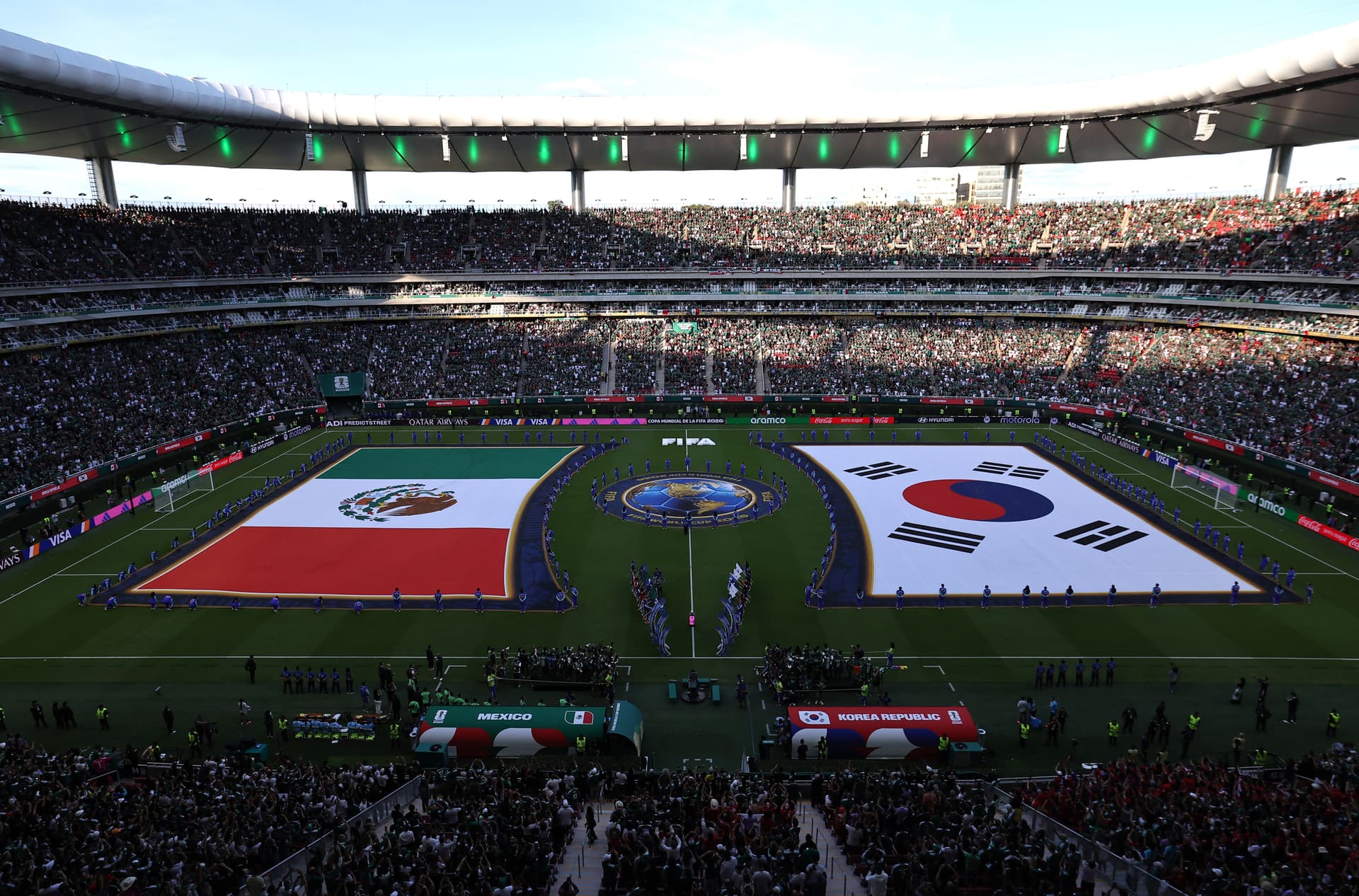 Partido México vs Corea del Sur en el estadio sede Guadalajara del Mundial 2026
