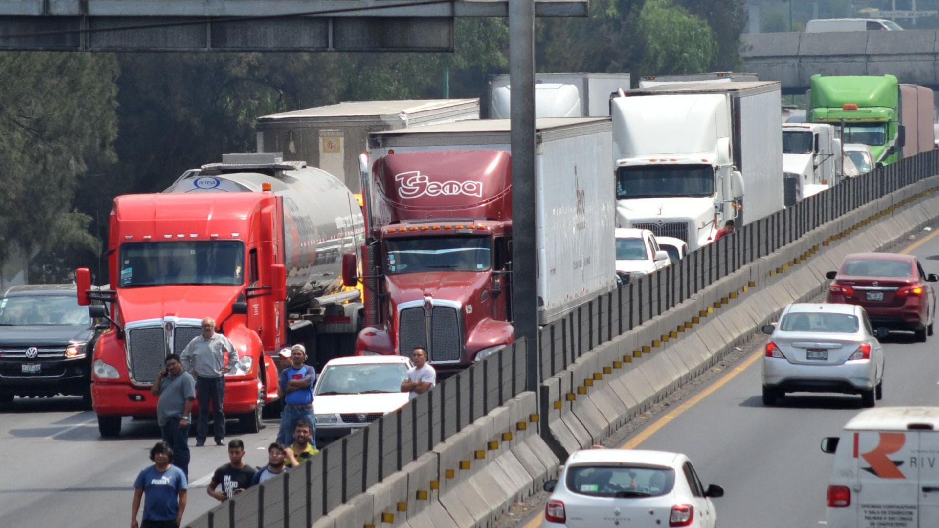Afectaciones en la México-Querétaro por accidente en marzo de 2019. Foto: Cuartoscuro | Archivo