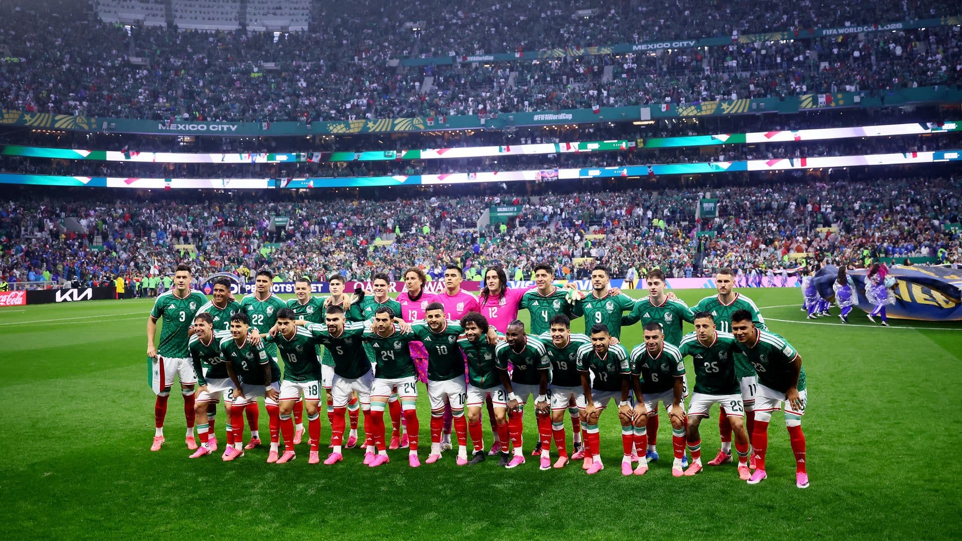 Partido de México vs Inglaterra, en el estadio sede Ciudad de México del Mundial 2026.