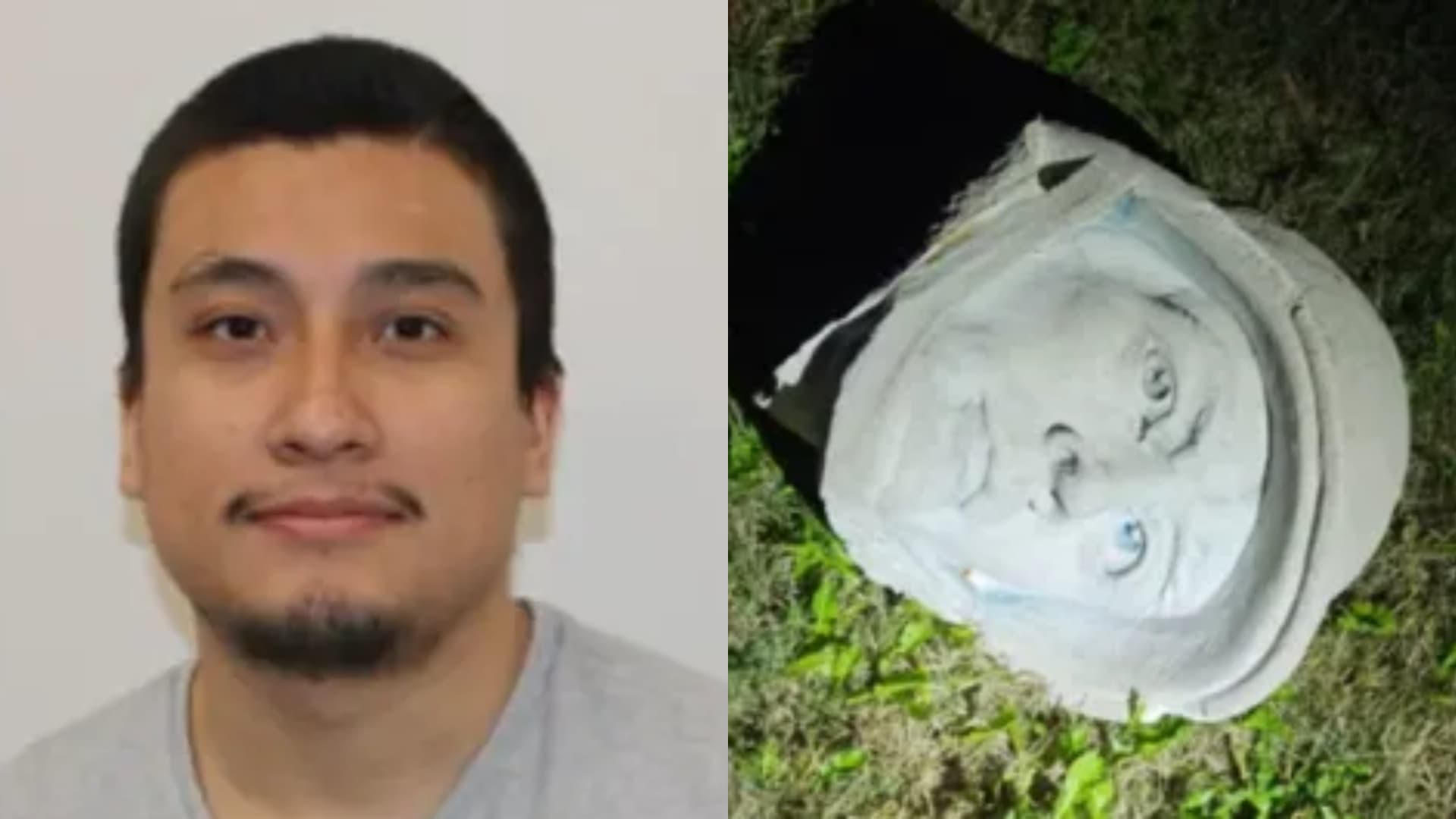 Miguel Alonso Maldonado Soriano, de 27 años, atacó una estatua en Virginia