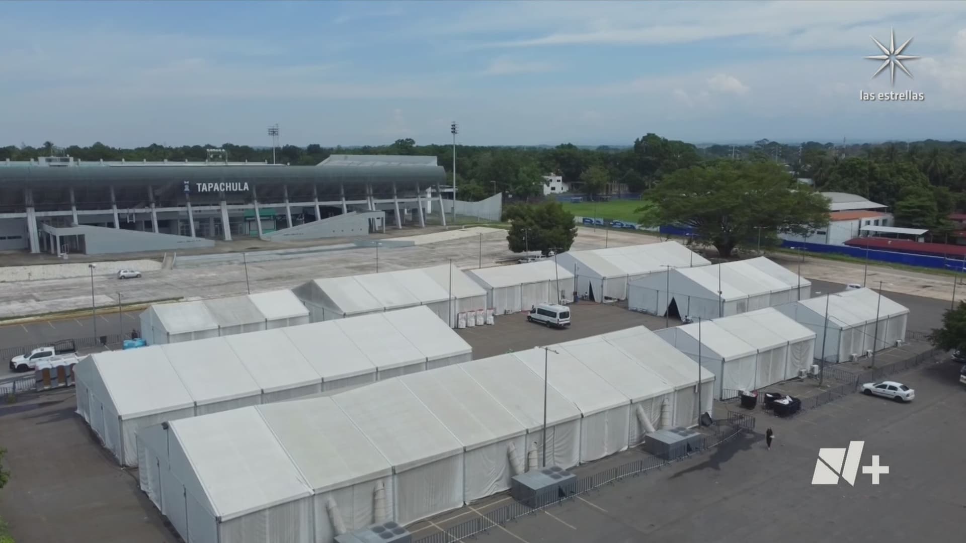 Vista aérea del Centro de Atención a Personas Repatriadas en Tapachula, Chiapas