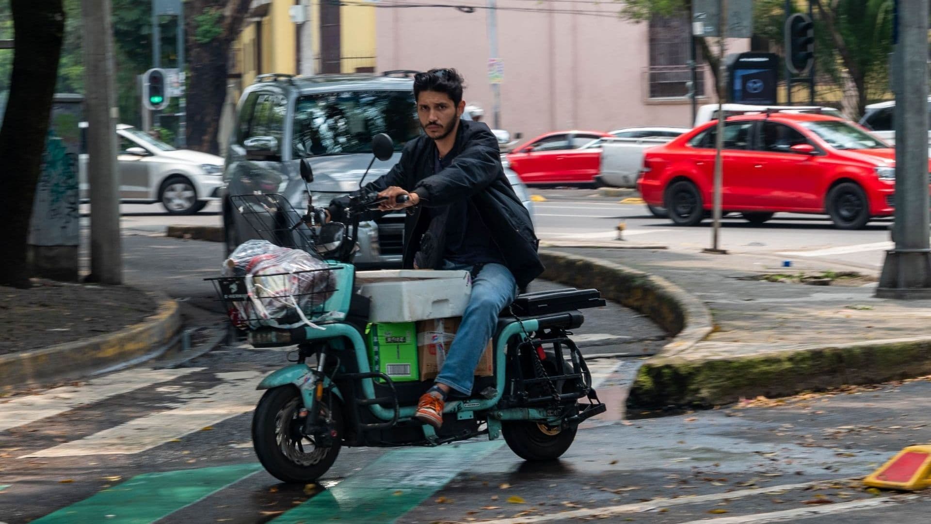Moto eléctrica en calles de la Ciudad de México
