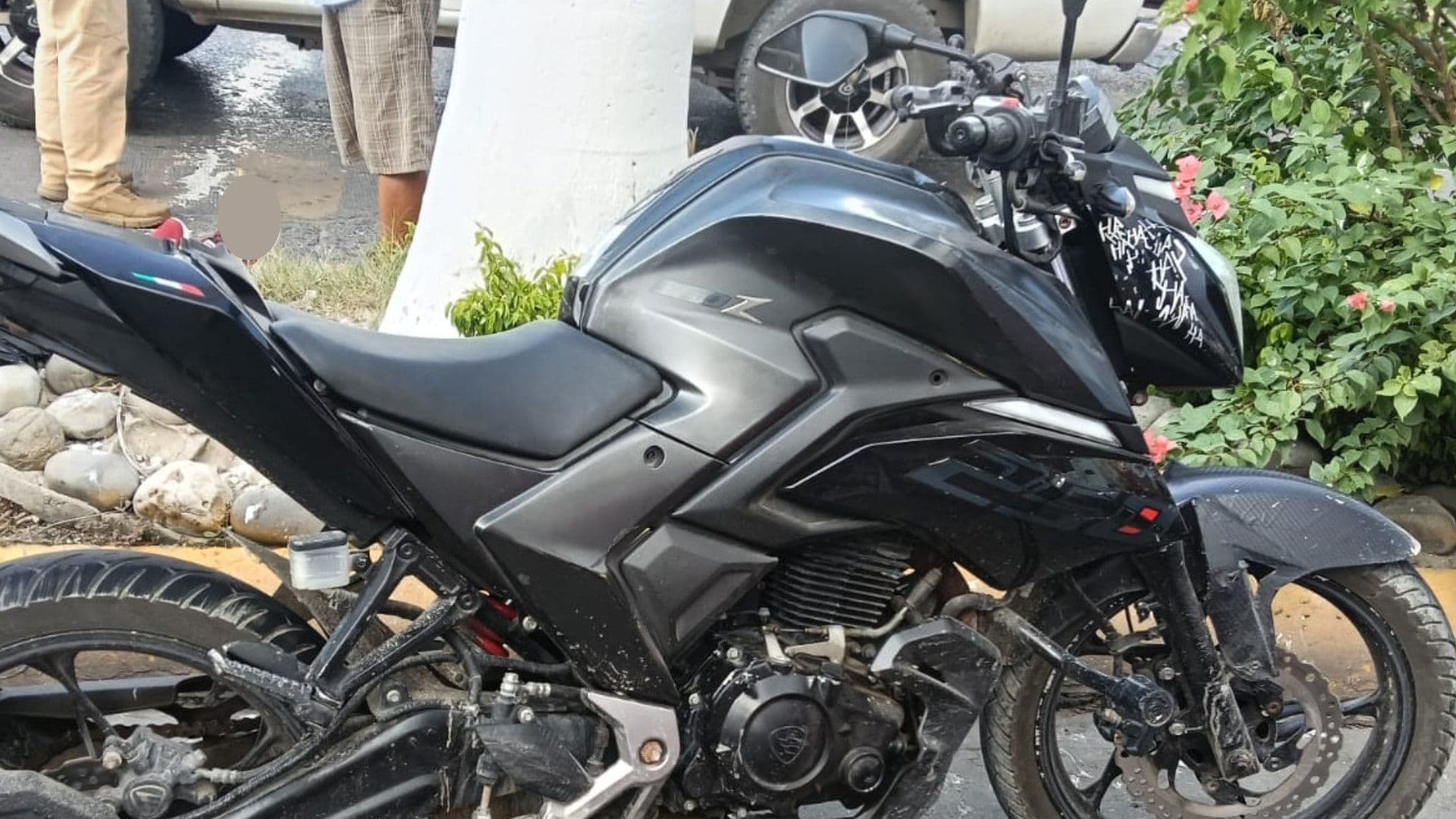 El motociclista fue trasladado al hospital MSS bienestar. Foto: Antonio Arango