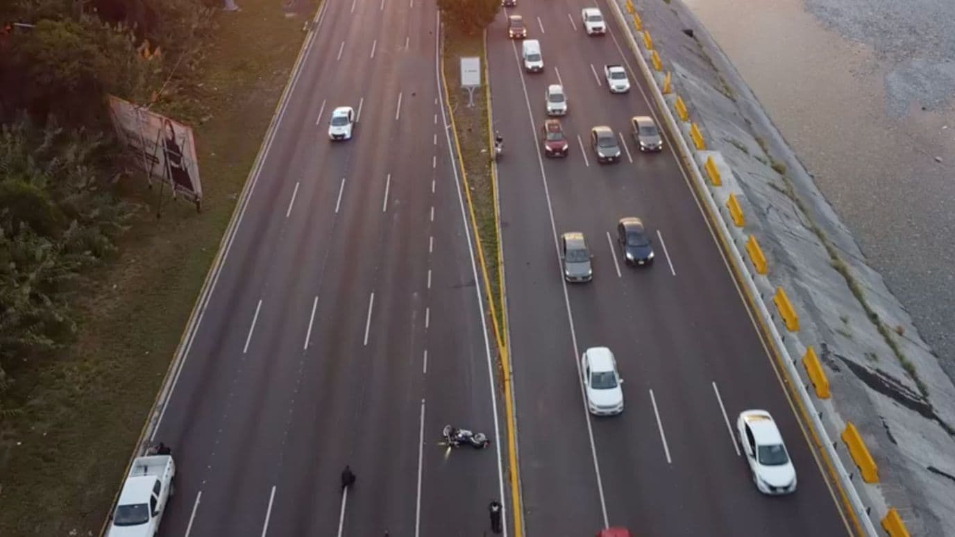 Accidente de motociclista en Guadalupe