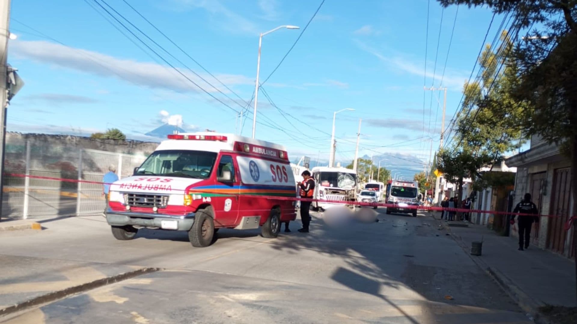 Accidente Motociclista Muerto Choque Transporte Público Colonia San Juan Bautista Puebla