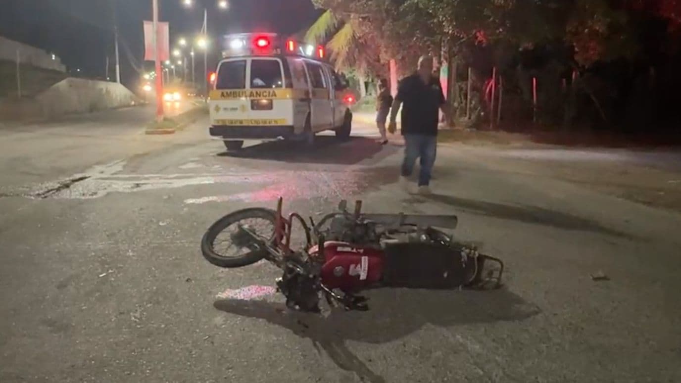 motociclista de 60 años resulta lesionado en Tuxpan, conductor responsable huyó