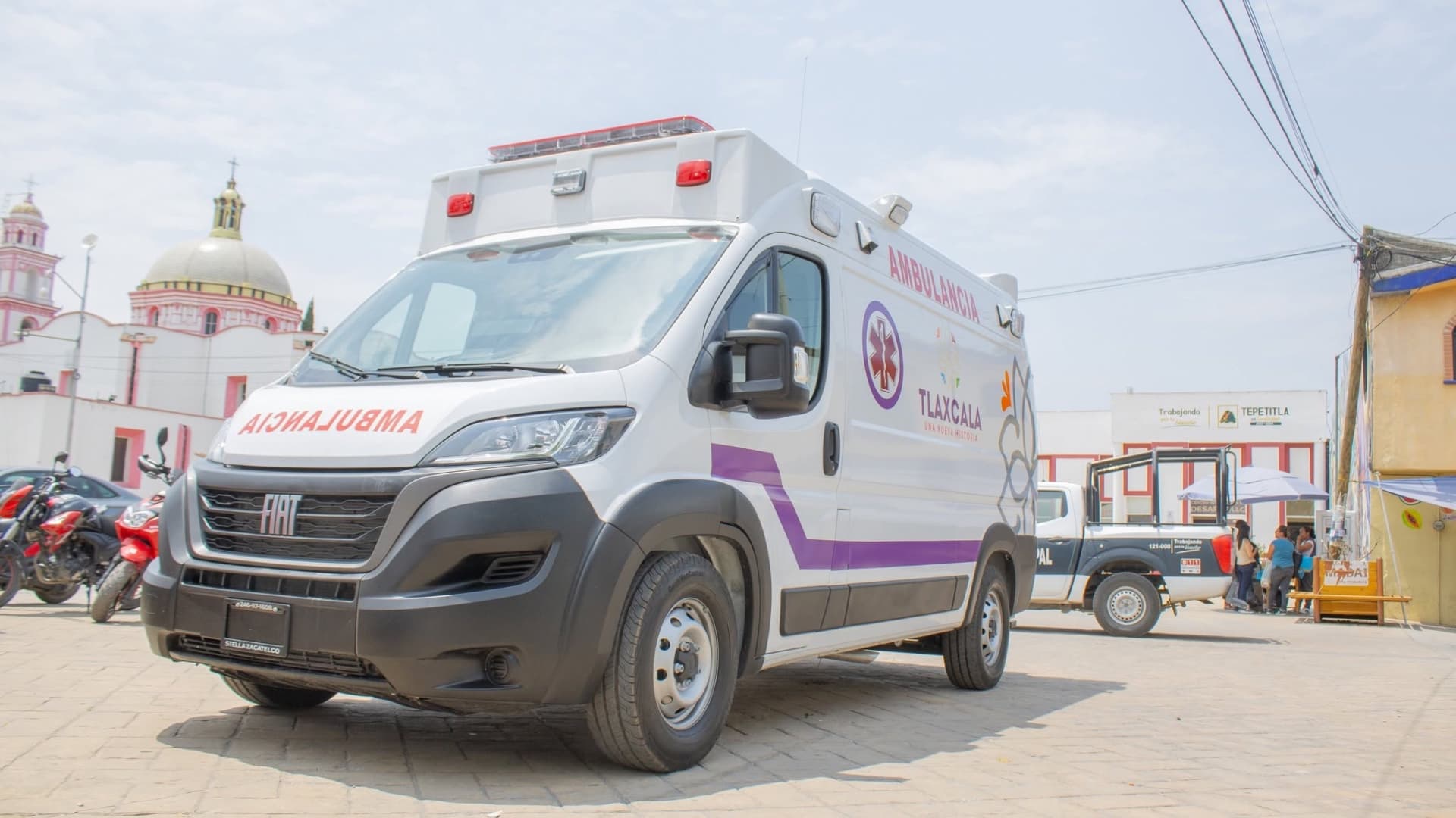 Ambulancia en Tepetitla de Lardizábal, Tlaxcala.