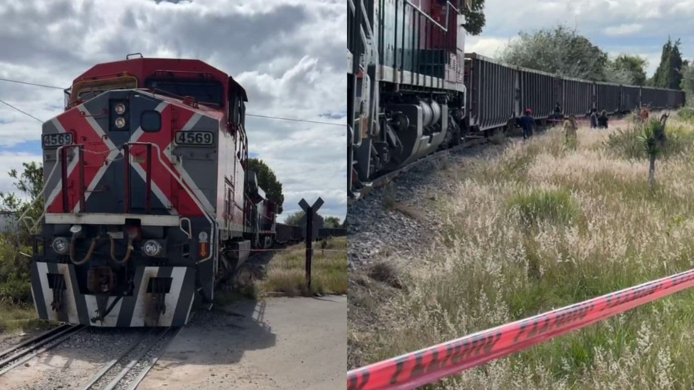 Muere hombre embestido por un tren en Coronango, Puebla.