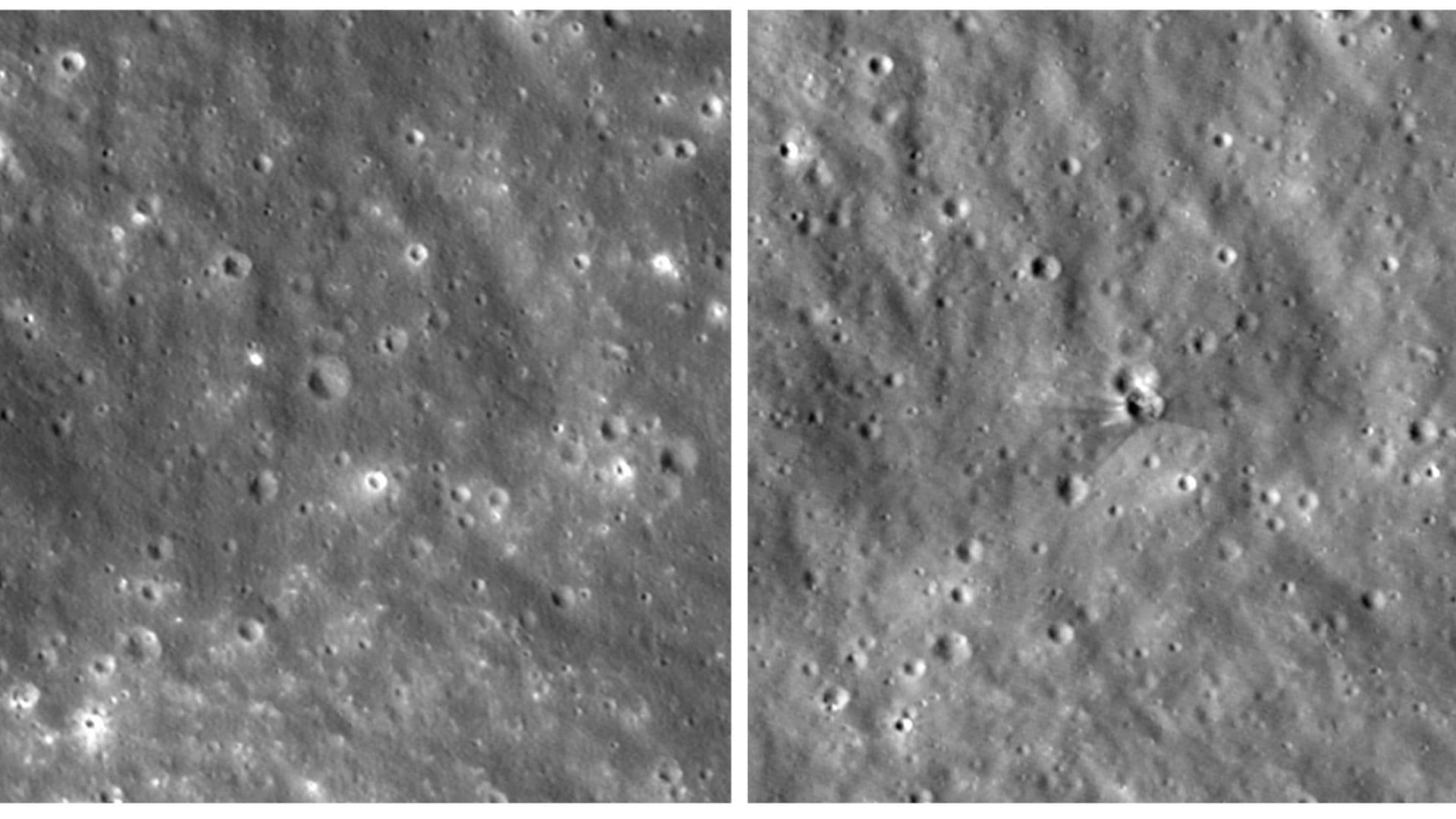 Cráter causado en la Luna por impacto de restos de una nave de SpaceX