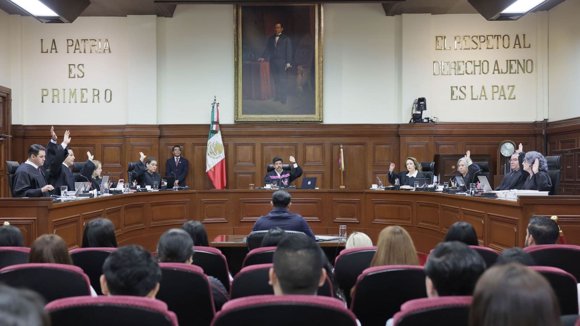 Suprema Corte de Justicia de la Nación durante una sesión.