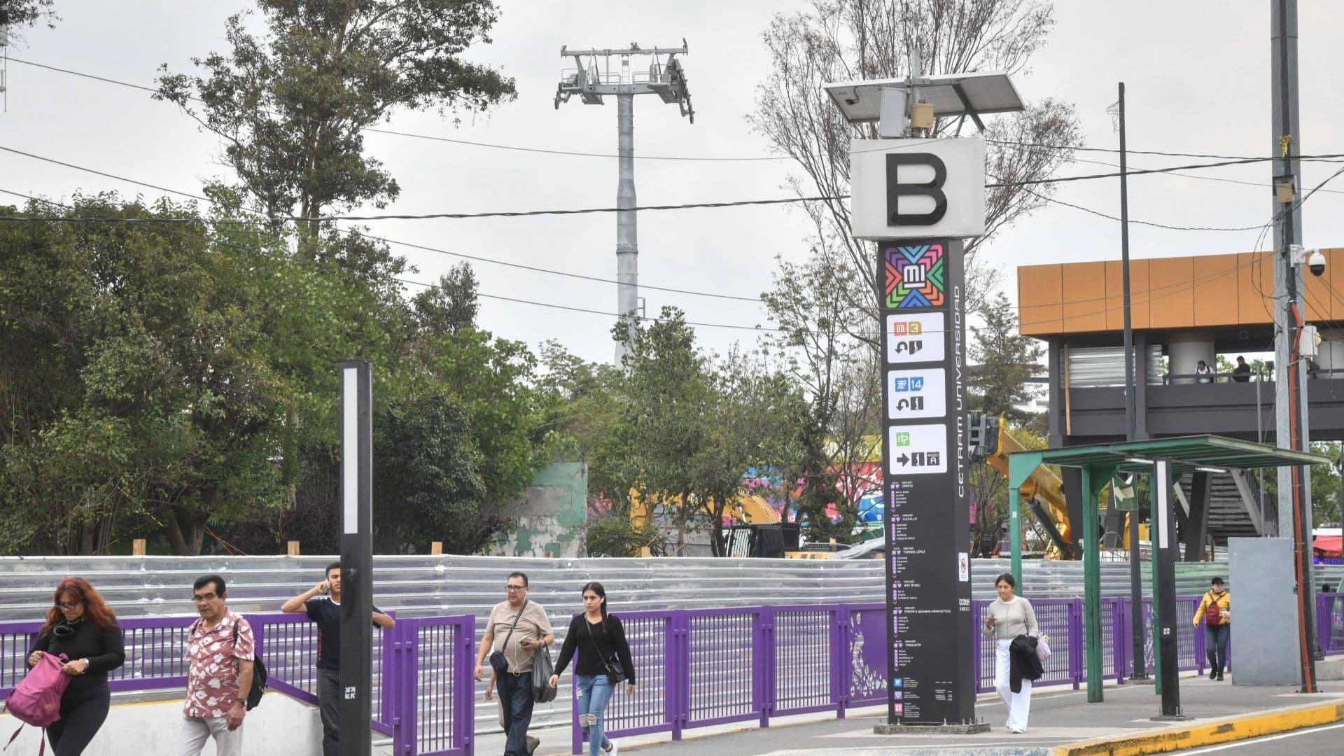 Trabajos de la  Línea 4 del Cablebús
