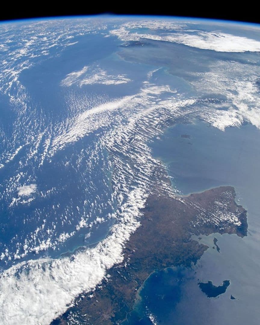 Panorama desde el espacio del Océano Pacífico. Foto: Nasa