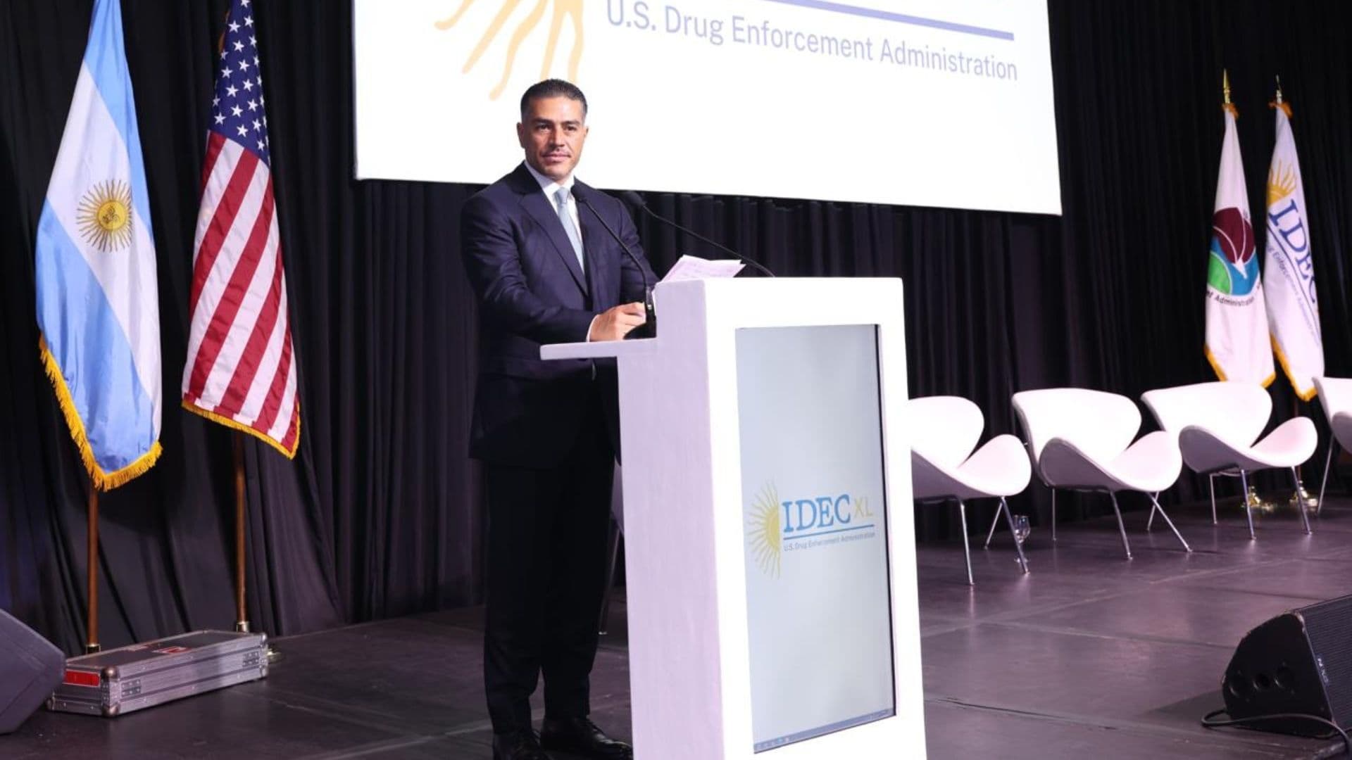 Omar García Harfuch en la Conferencia Internacional para el Control de Drogas