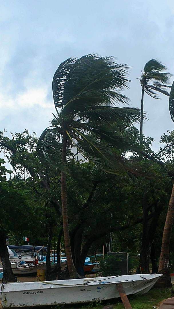 Viento en Acapulco, Guerrero, en octubre 2025