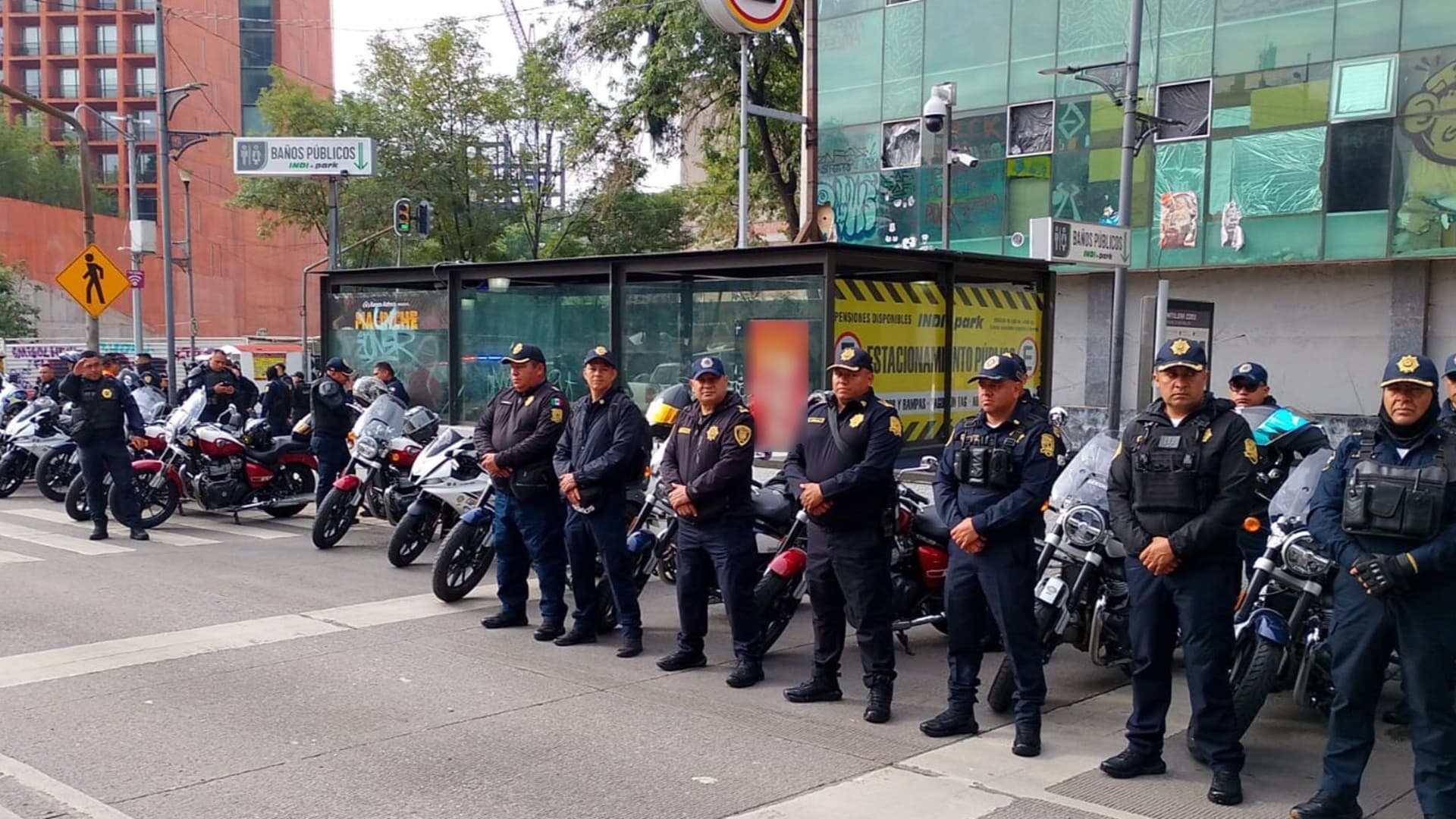 Operativo de seguridad por partido en Estadio Sede CDMX