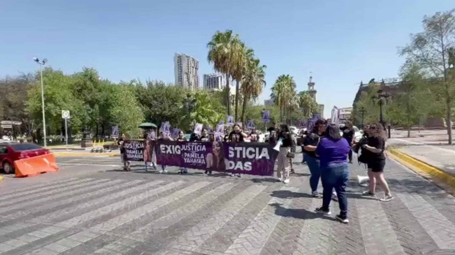 Marcha por Pamela Yahaira en Monterrey