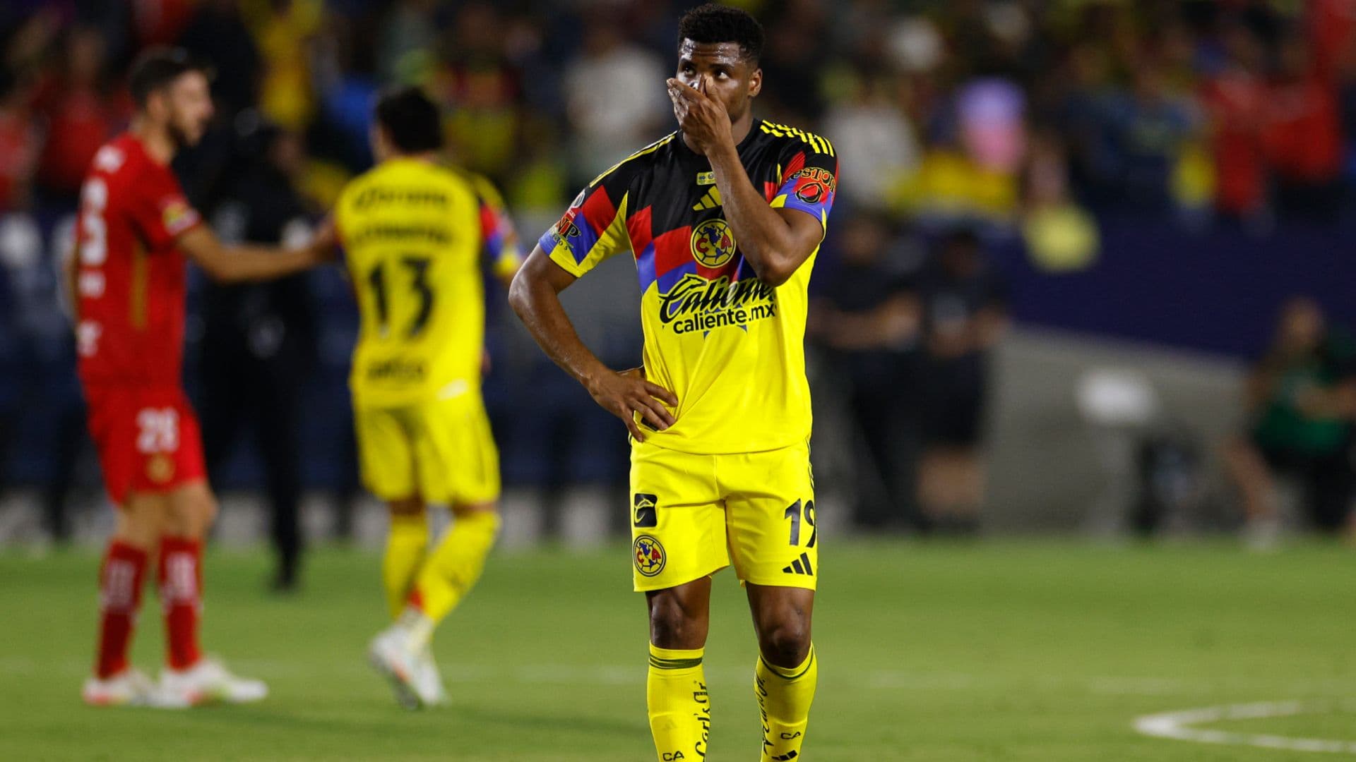 Raúl Zúñiga, jugador del América, en un partido de Liga MX