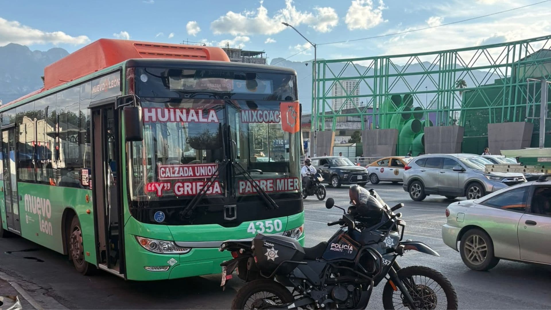 Pelea en camión