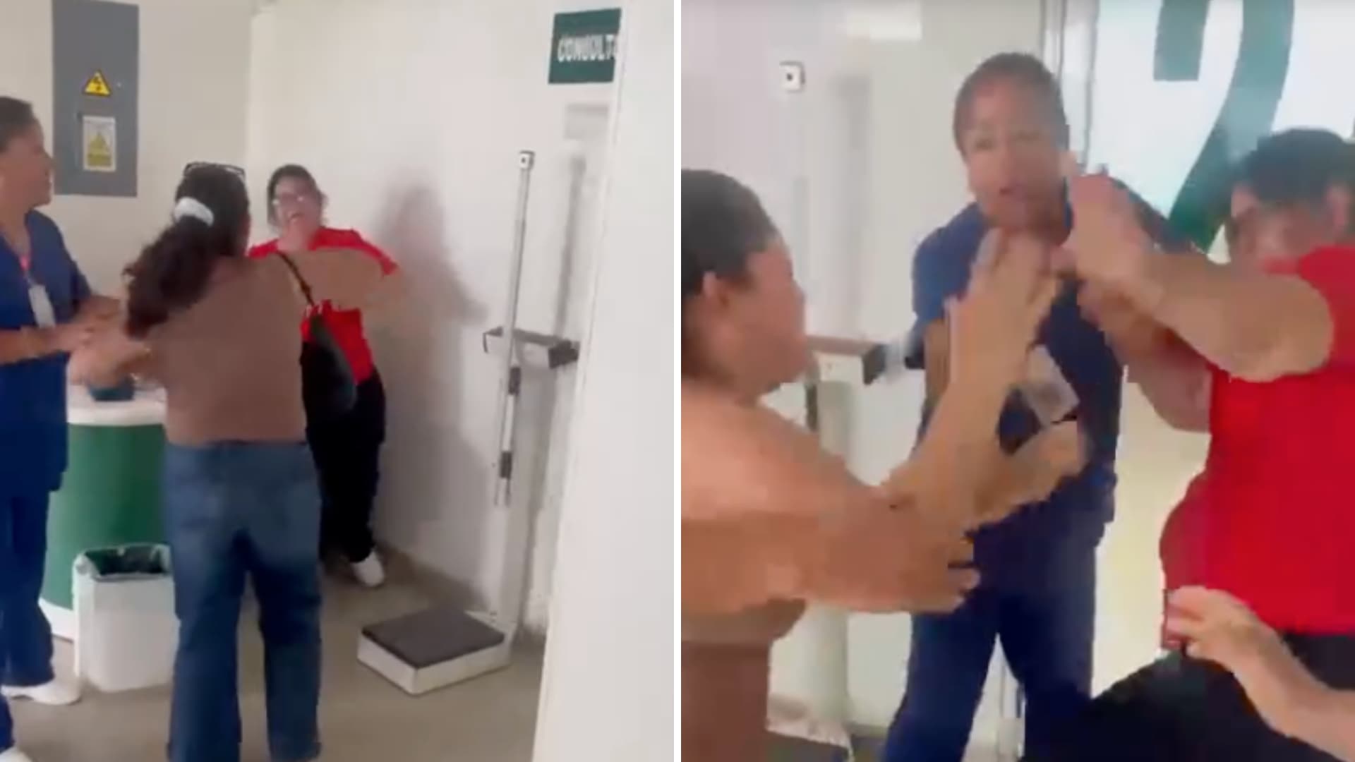 Captan Pelea en Clínica del IMSS en San Luis Potosí