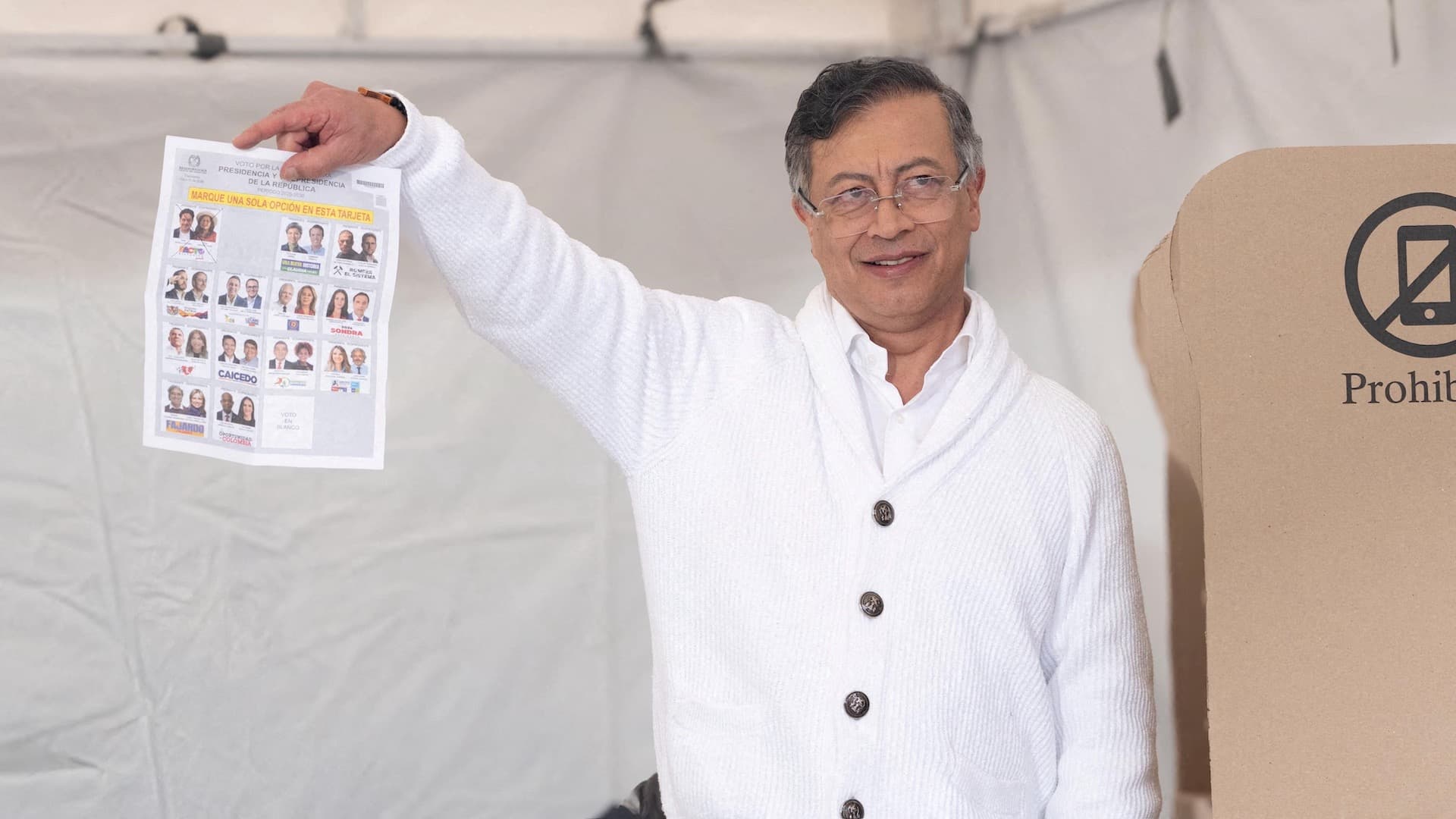 Gustavo Petro durante las elecciones