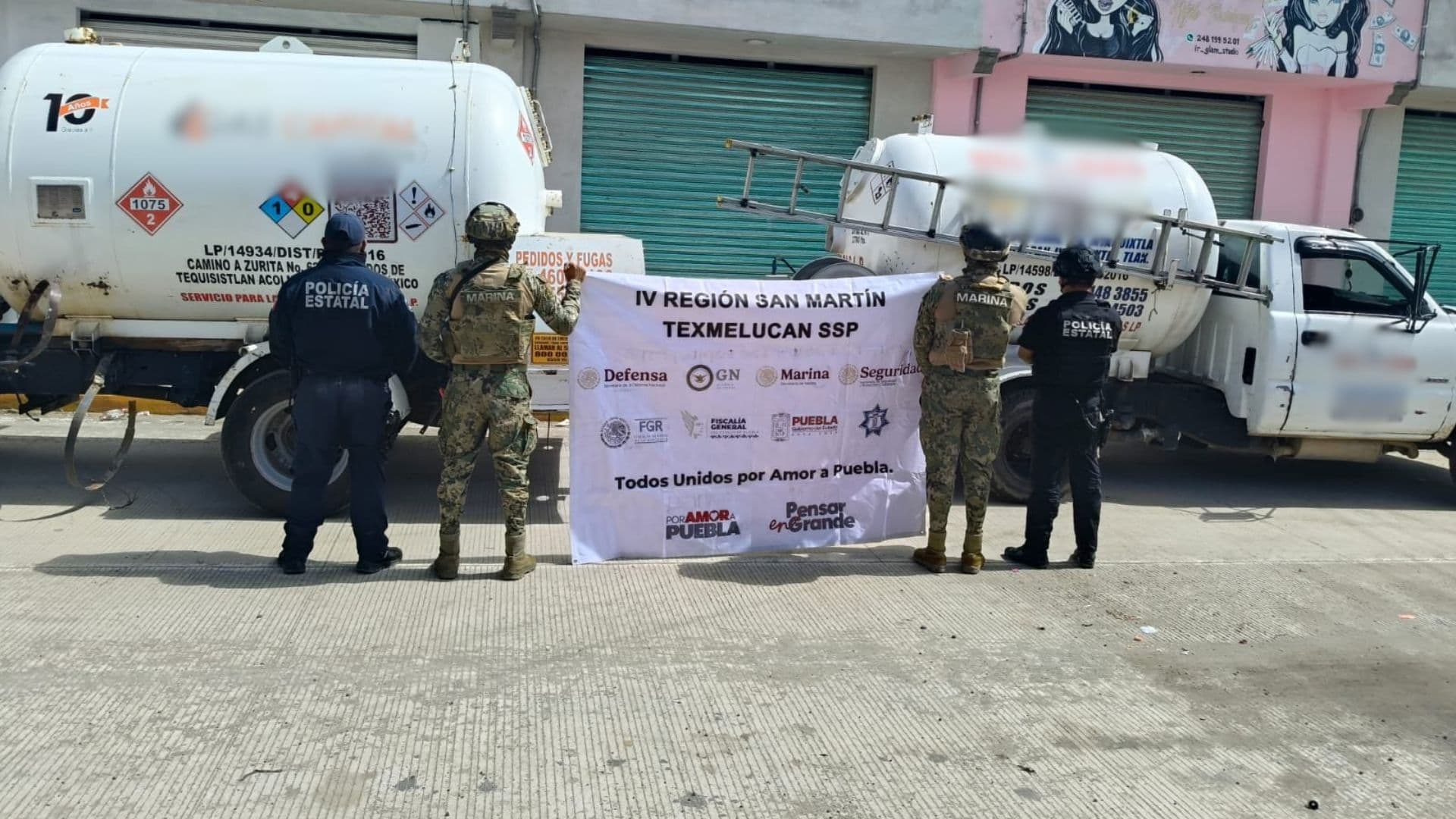 Aseguradas Tres Pipas Robo Hidrocarburo San Martín Texmelucan Los Reyes de Juárez Puebla