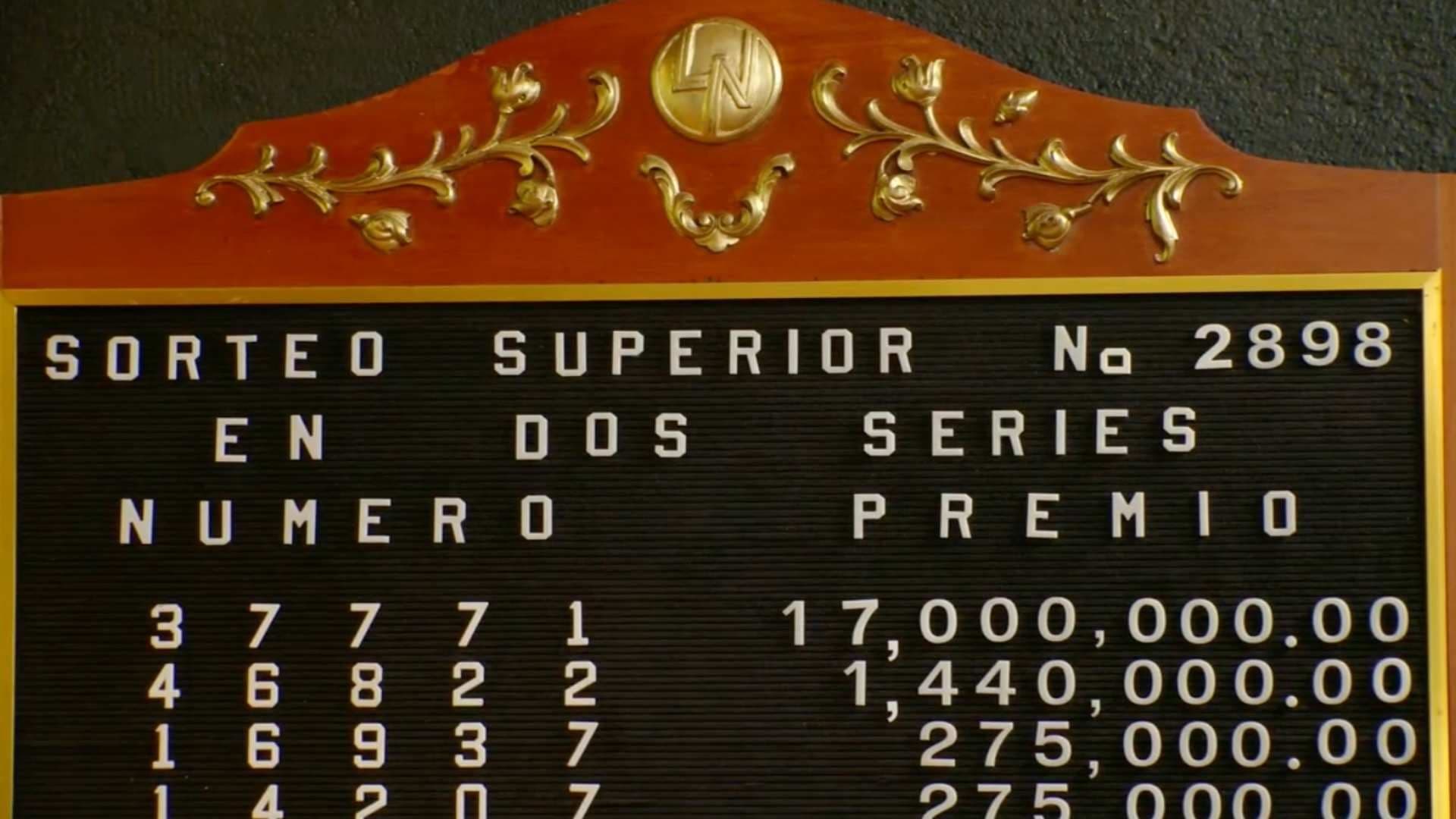 El Sorteo Superior 2898 de la Lotería Nacional