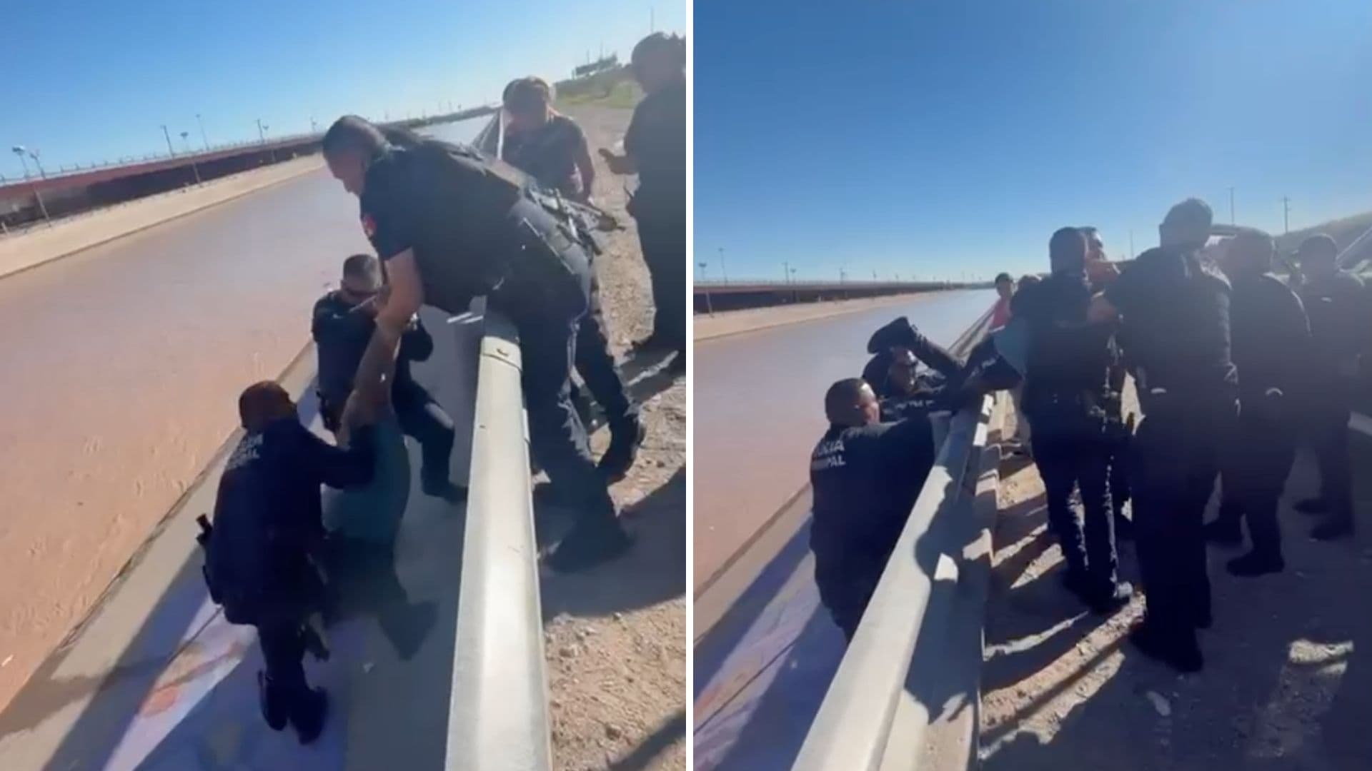 Rescatan a hombre del Río Bravo