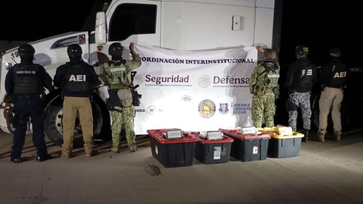 SSPE asegura presunta cocaína