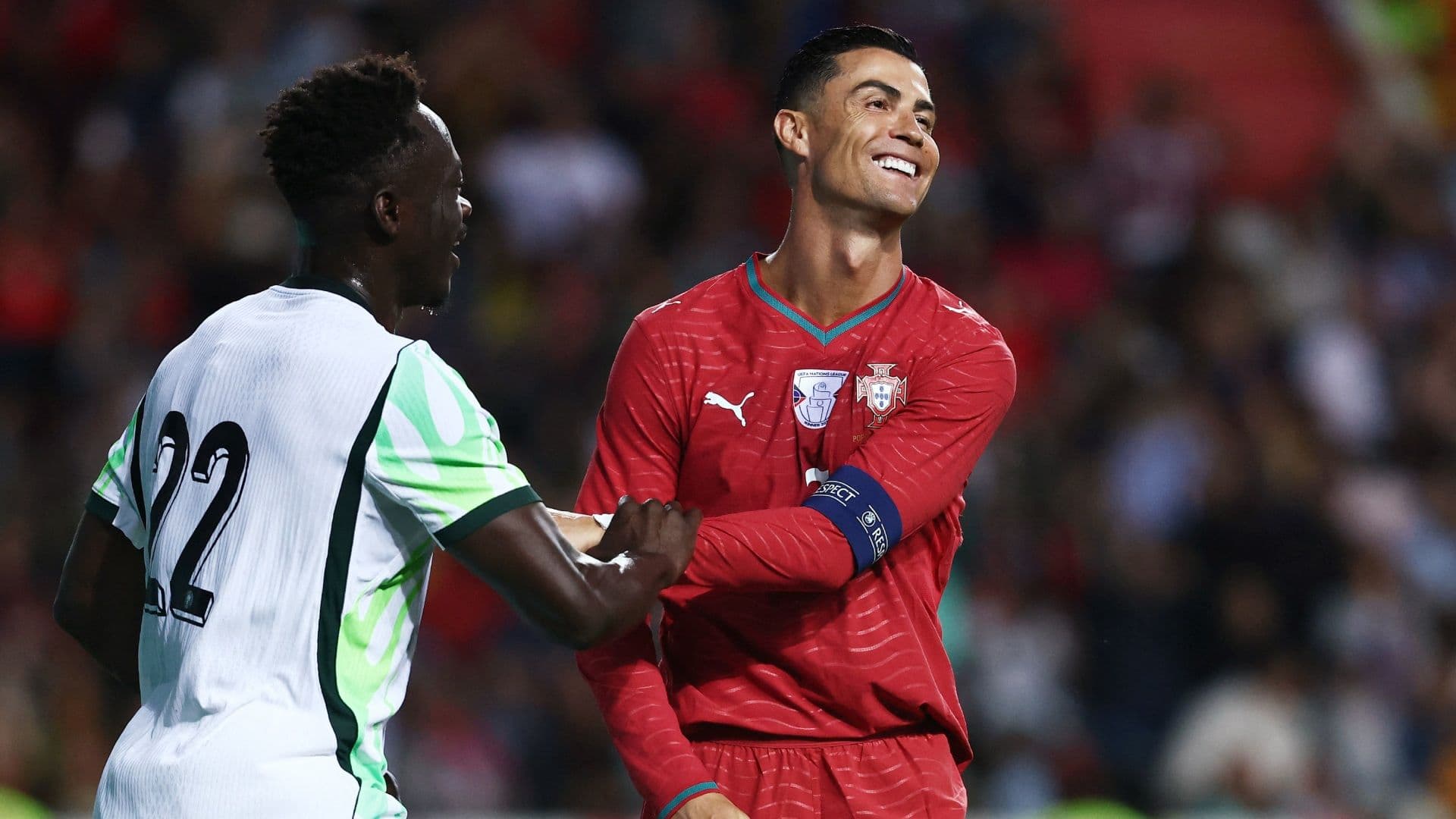 Cristiano Ronaldo fue titular en el partido de Portugal ante Nigeria.