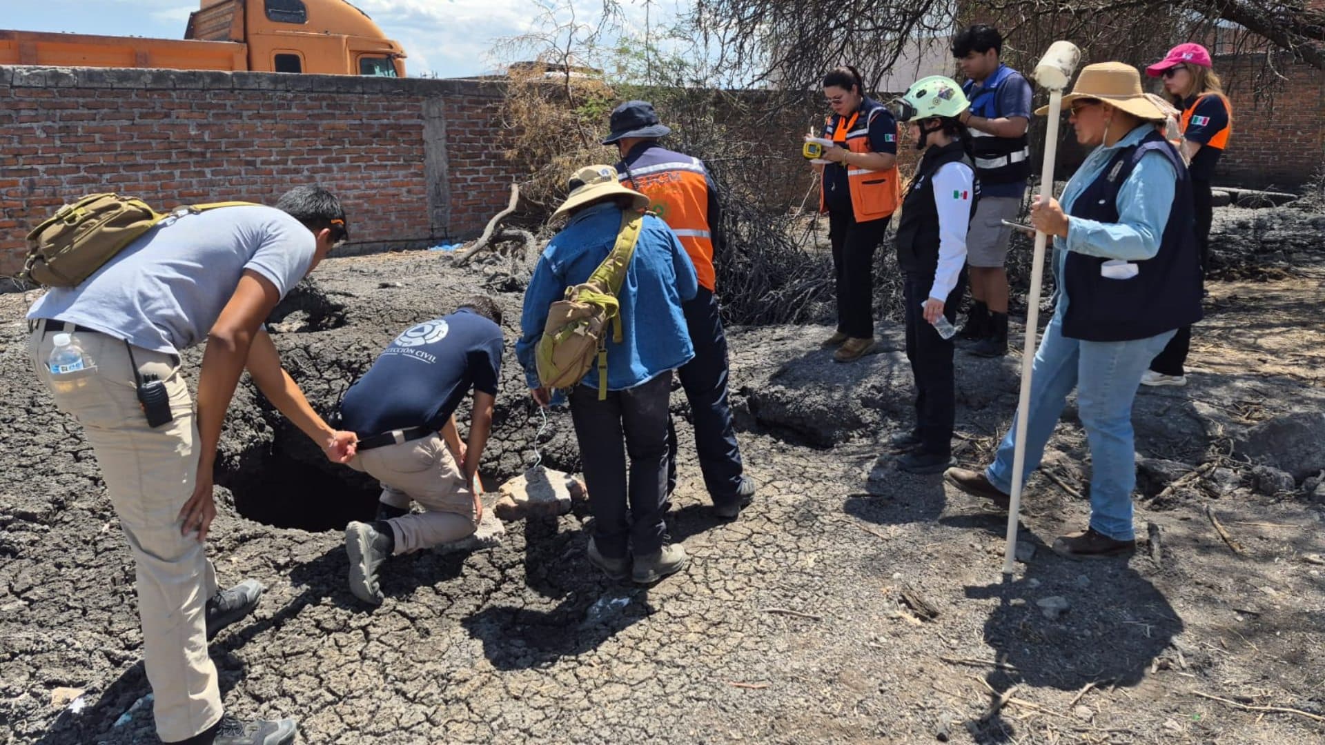 Pozo de lodo en Ixtlán de los Hervores, en Michoacán