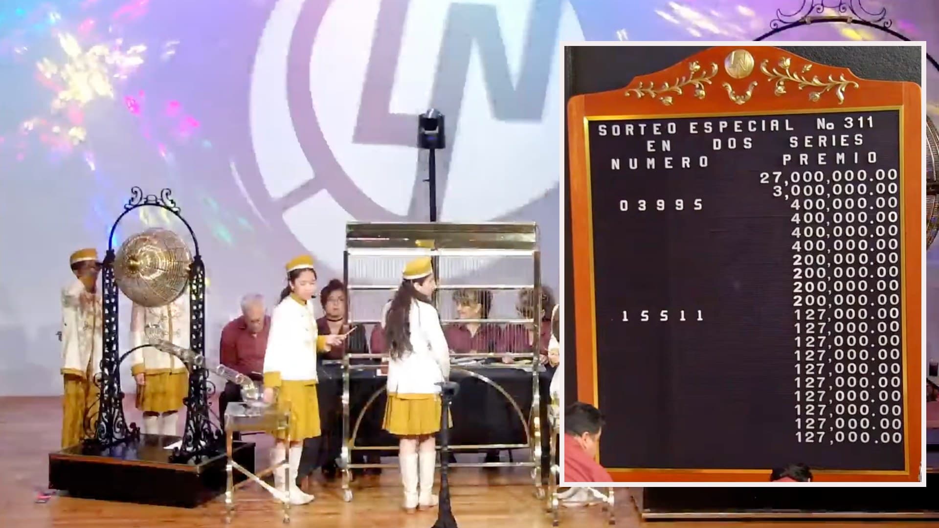 Premio Mayor 27 Millones de Pesos Resultado Lotería Nacional Sorteo Especial 311 Cayó en Puebla Hoy 28 Abril